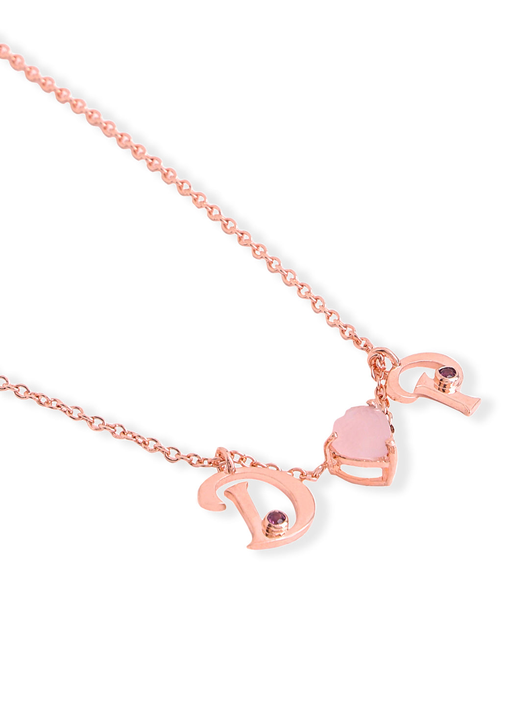 Elysian Rose Gold Love Rhodolite Garnet Personalised 925 Sterling Silver Pendant For Women