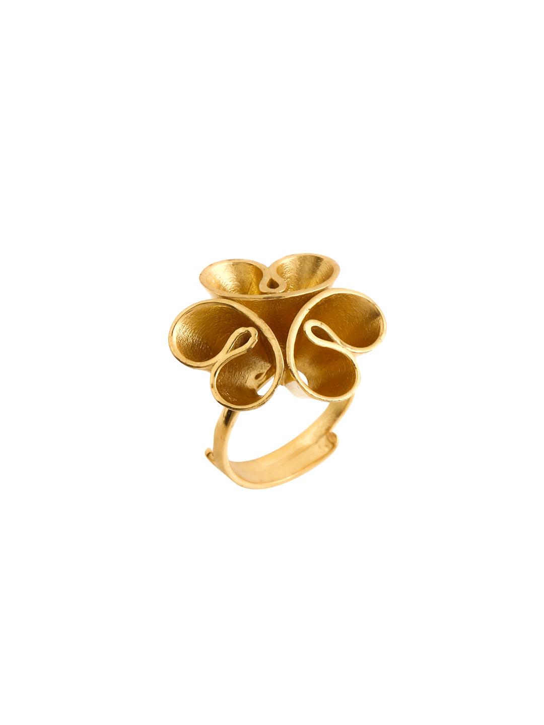 24K Gold Plating Love Blossoms Elysian 925 Sterling Silver Ring For Women
