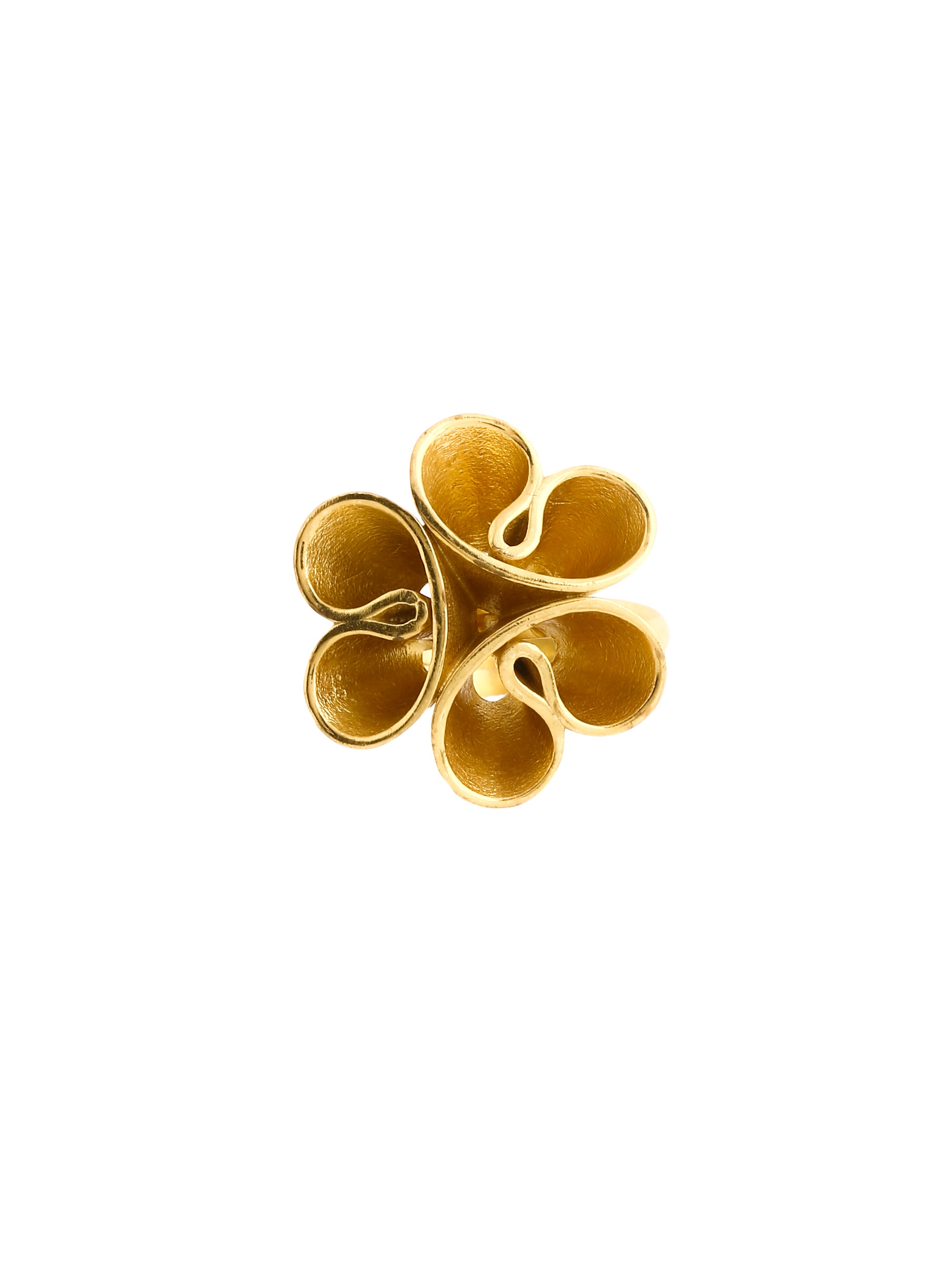 24K Gold Plating Love Blossoms Elysian 925 Sterling Silver Ring For Women