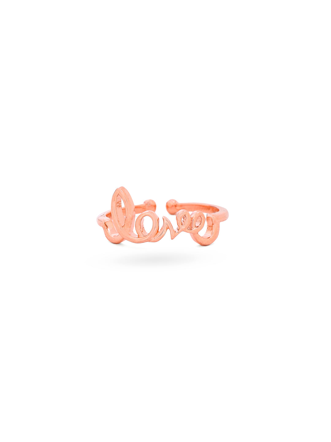 Rose Gold Love Notion Adjustable Elysian 925 Sterling Silver Ring For Women