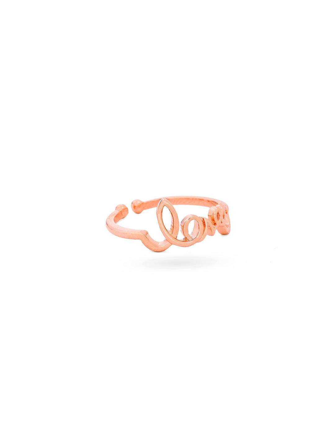 Rose Gold Love Notion Adjustable Elysian 925 Sterling Silver Ring For Women