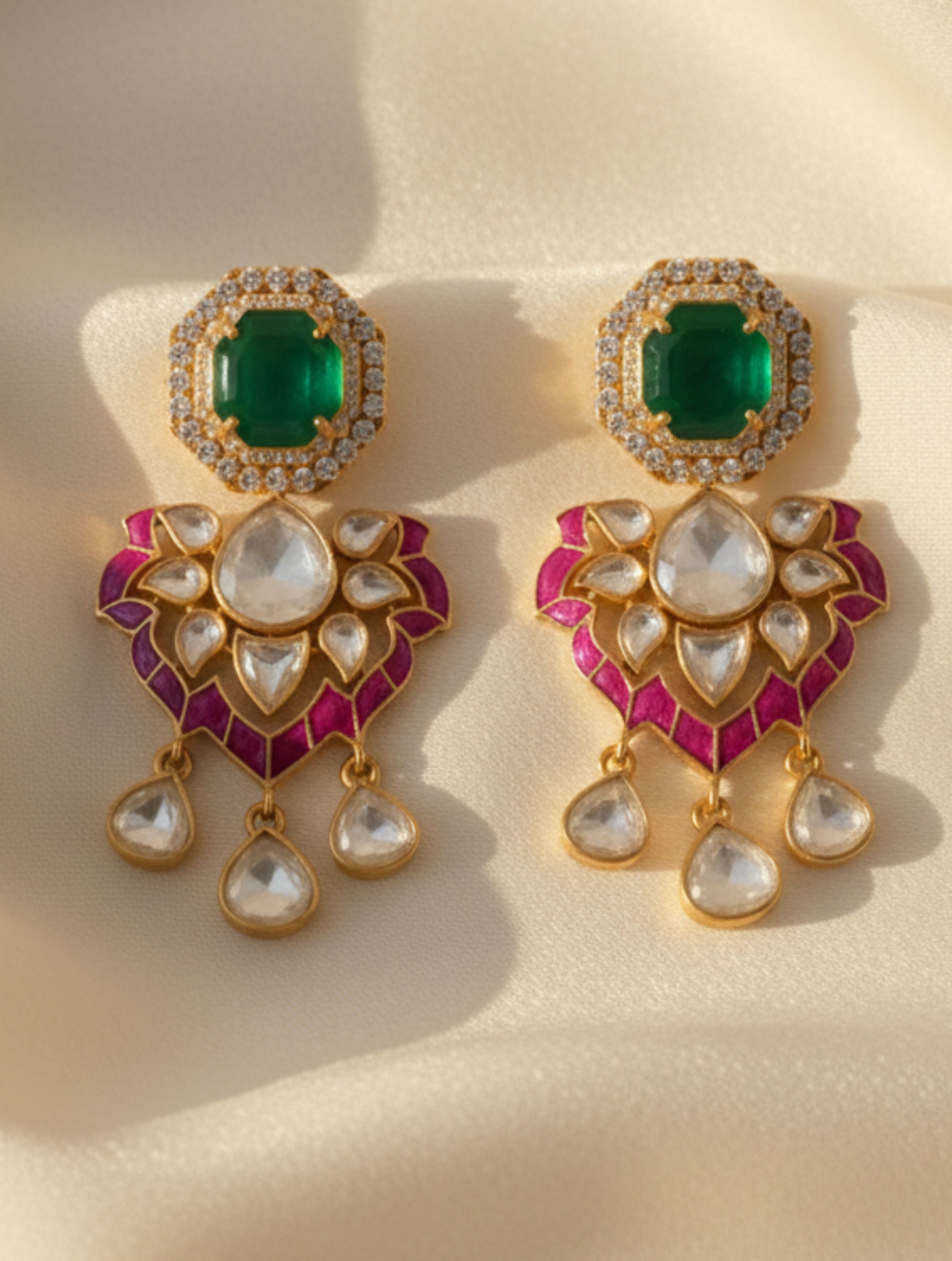 Rajasthani Emaille Eleganz Ohrringe