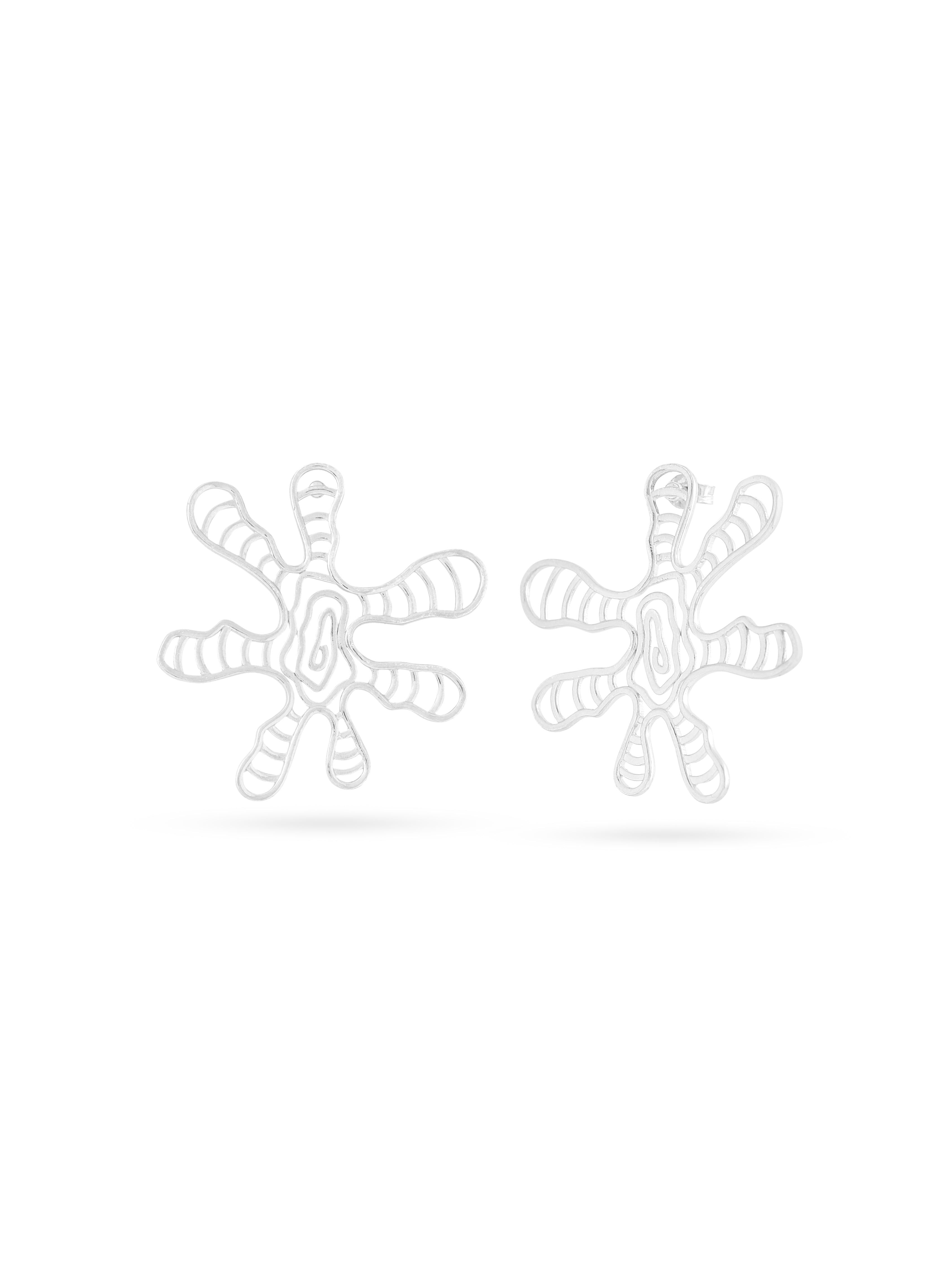 Lumina Rhodium Plated Nature 925 Sterling Silver Earrings For Women