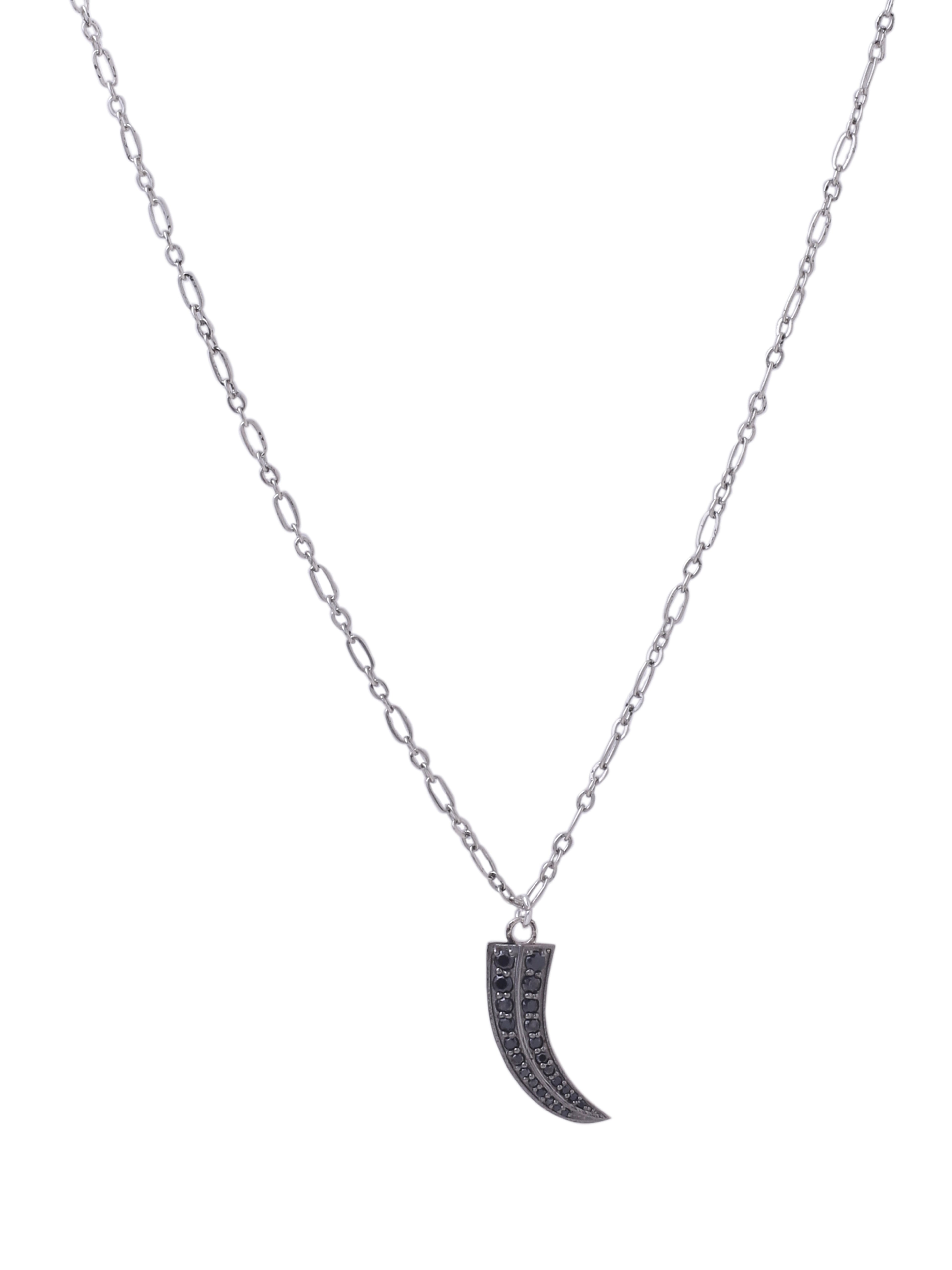 Tiger Claw Silver Pendant with Black Moissanite - Kicky & Perky