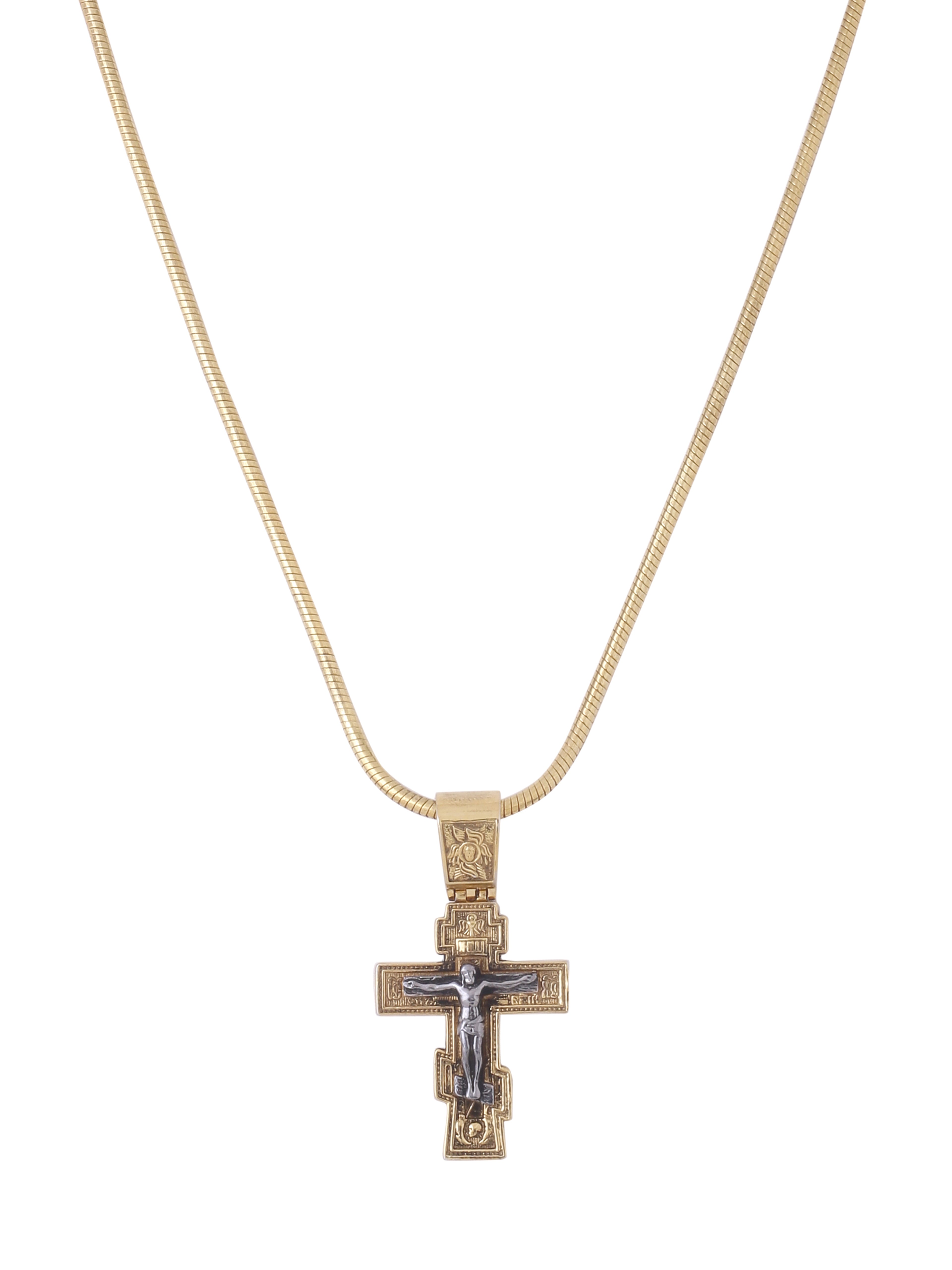 Cross Jesus Silver Pendant - Dual Plated - Kicky & Perky