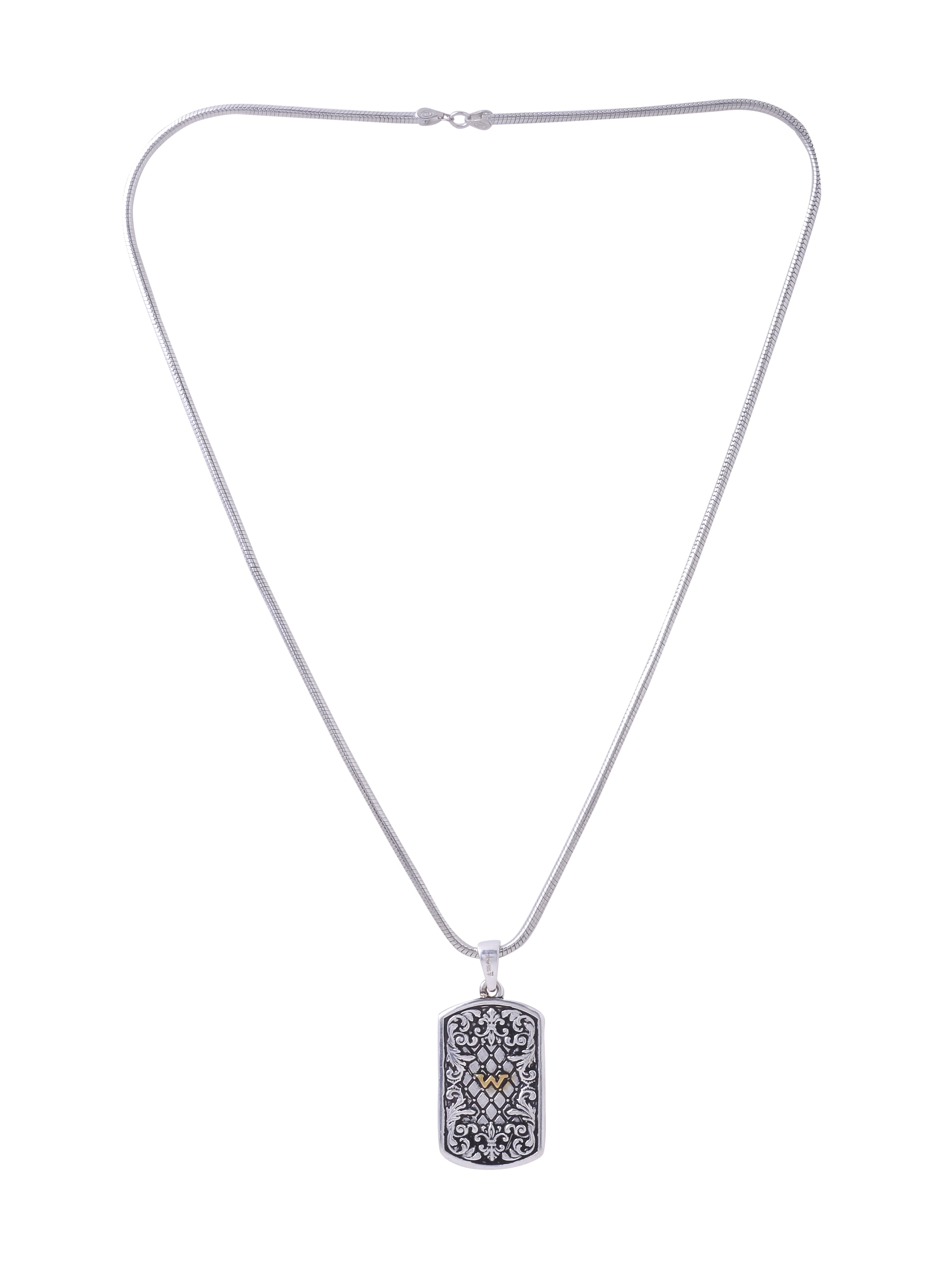 Vintage Foliage Silver Pendant - Dual Plated - Kicky & Perky