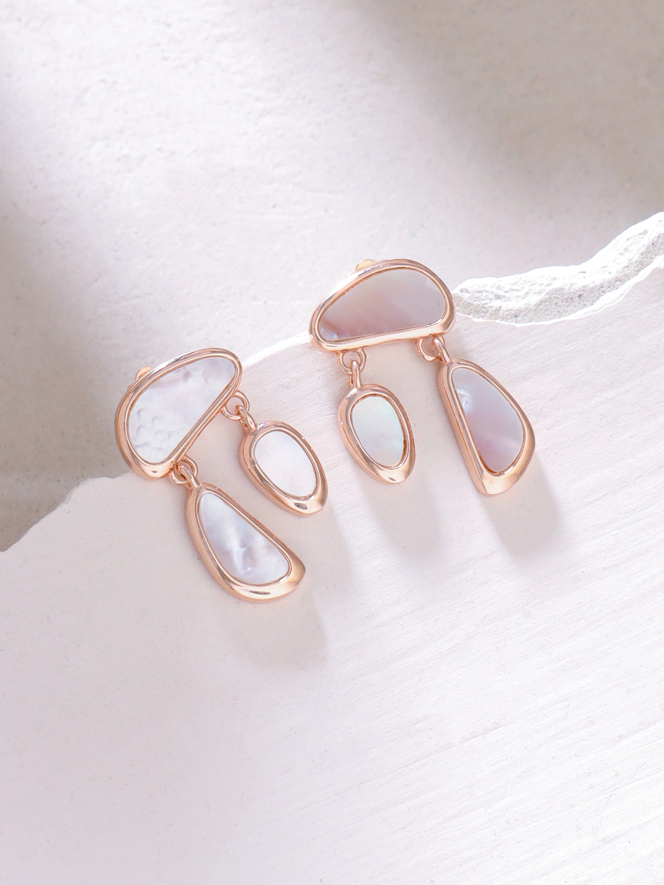 Syra Rhodium Mother of Pearl 925 Sterling Silver Earrings For Women