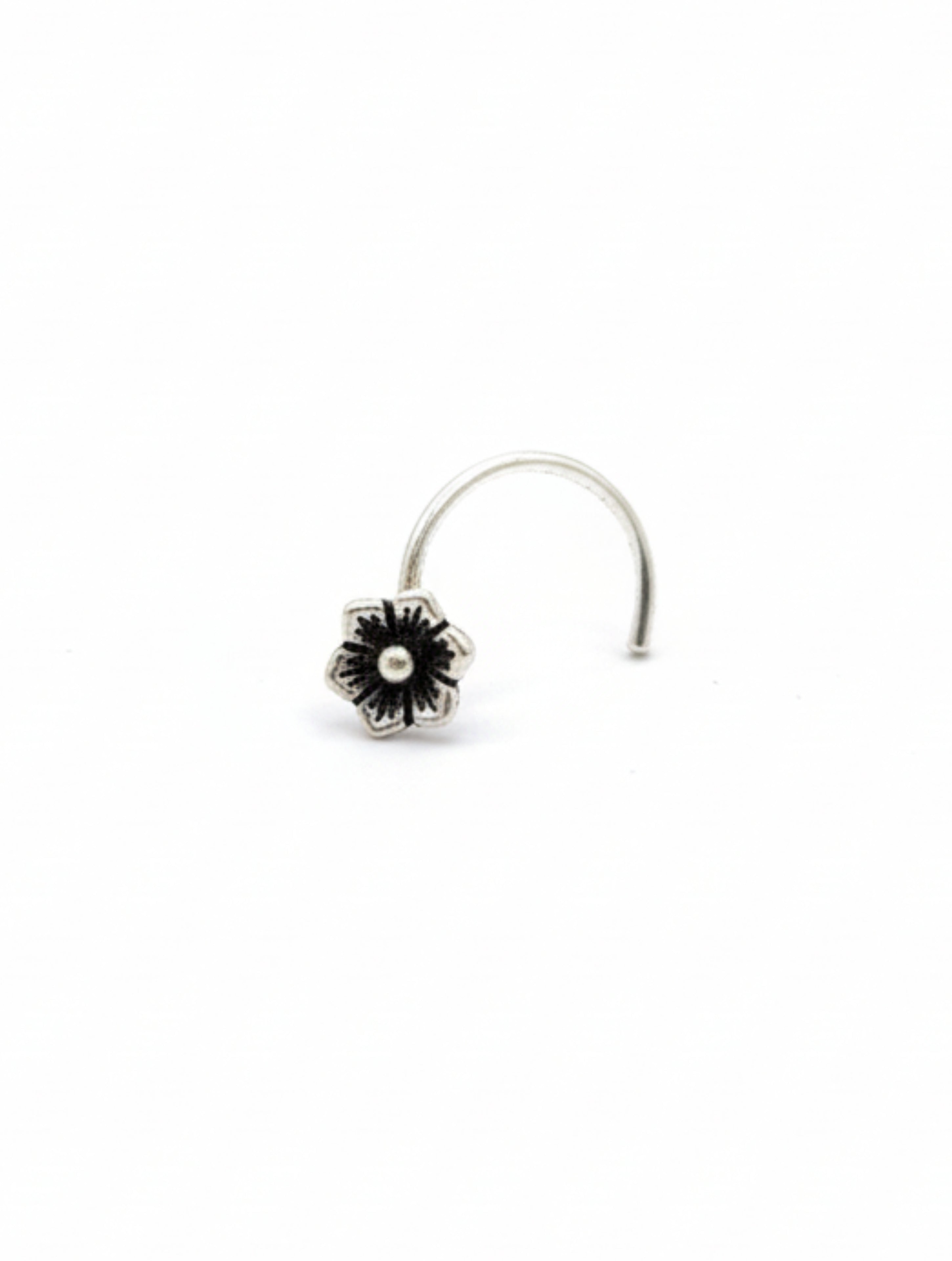 Floral Bloom 925 Sterling Silver Nose Pin