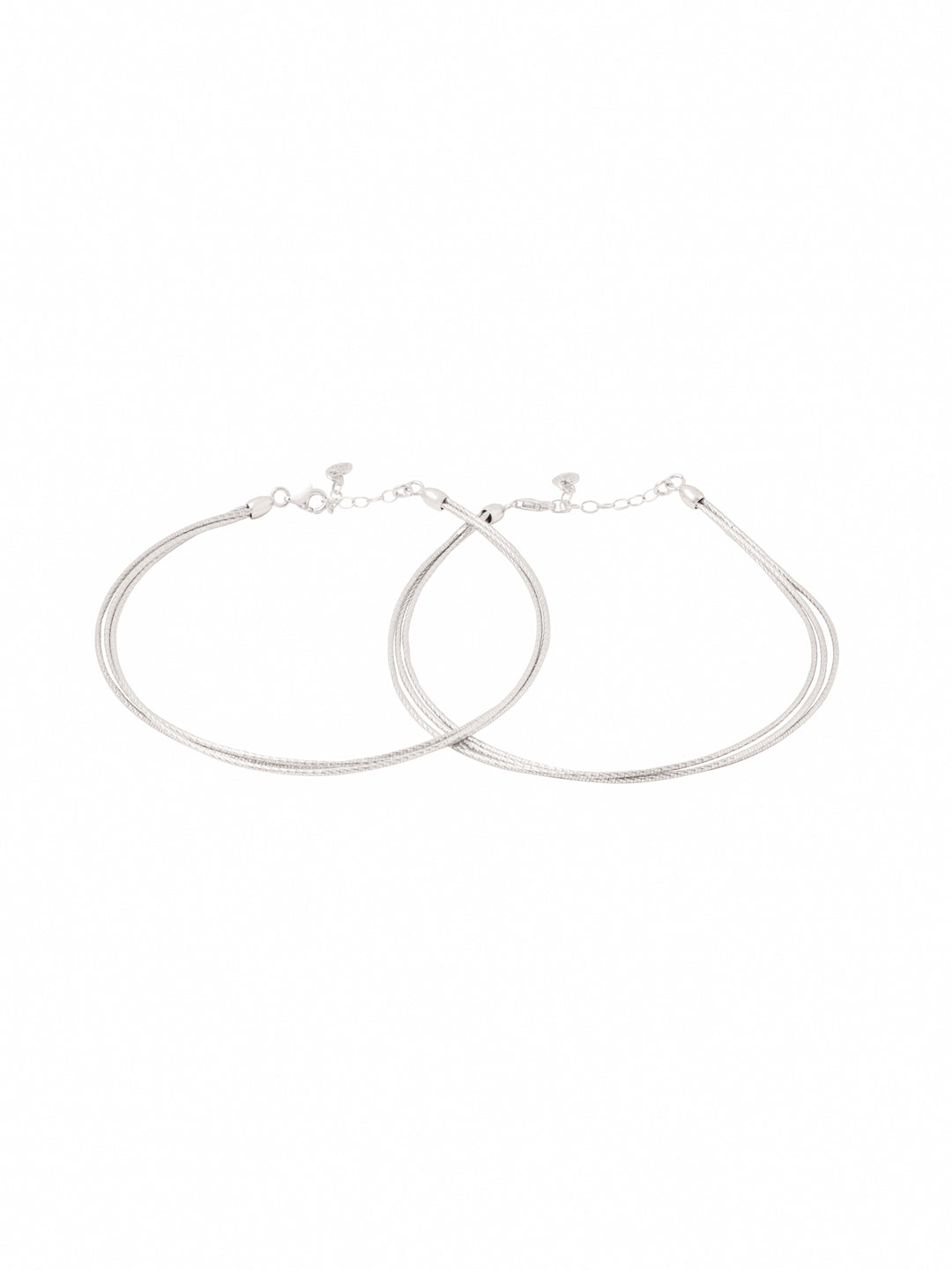 Silver Link Trinity Anklet