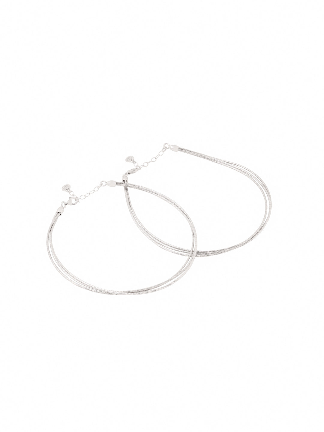 Silver Link Trinity Anklet