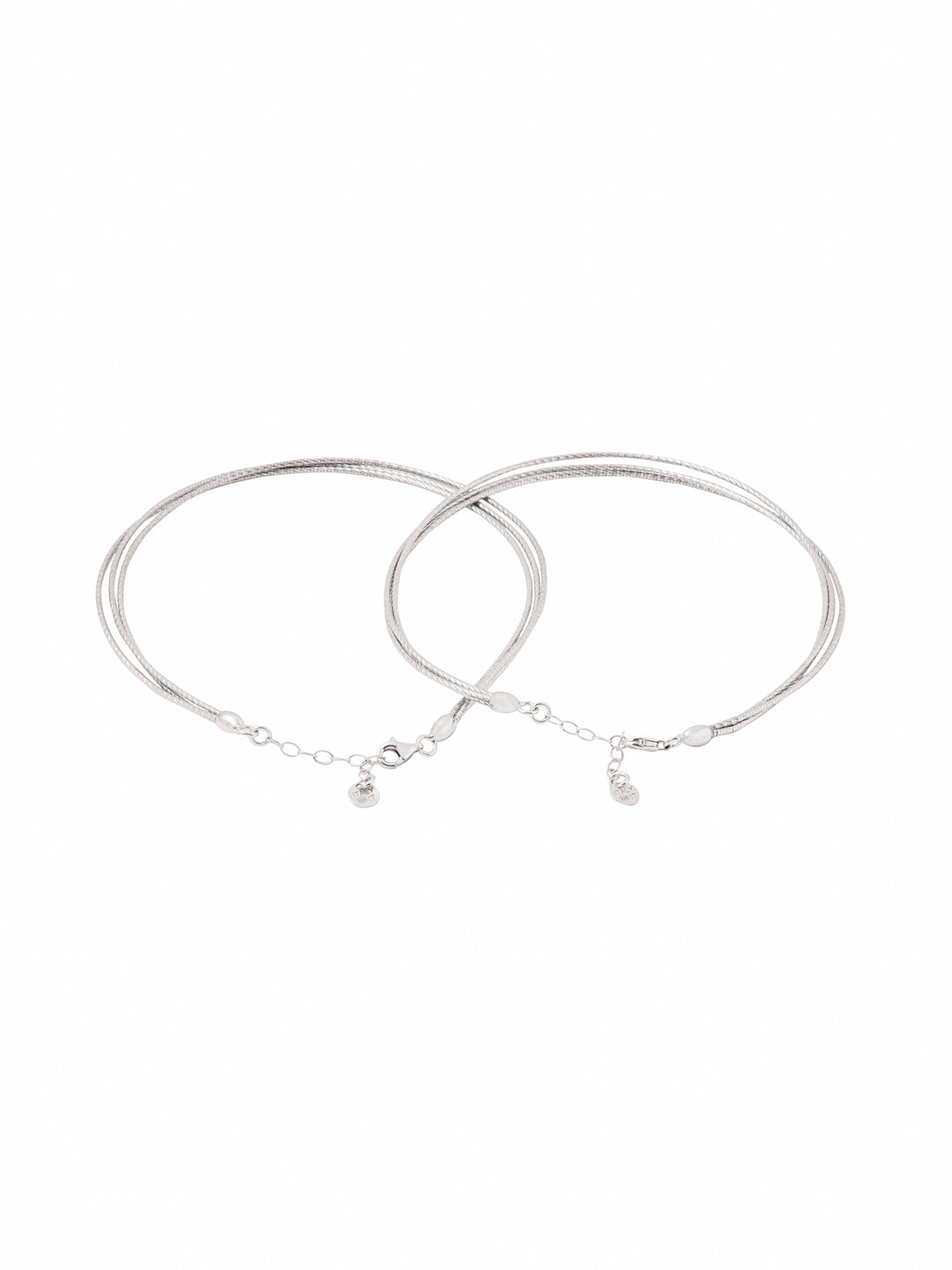 Silver Link Trinity Anklet
