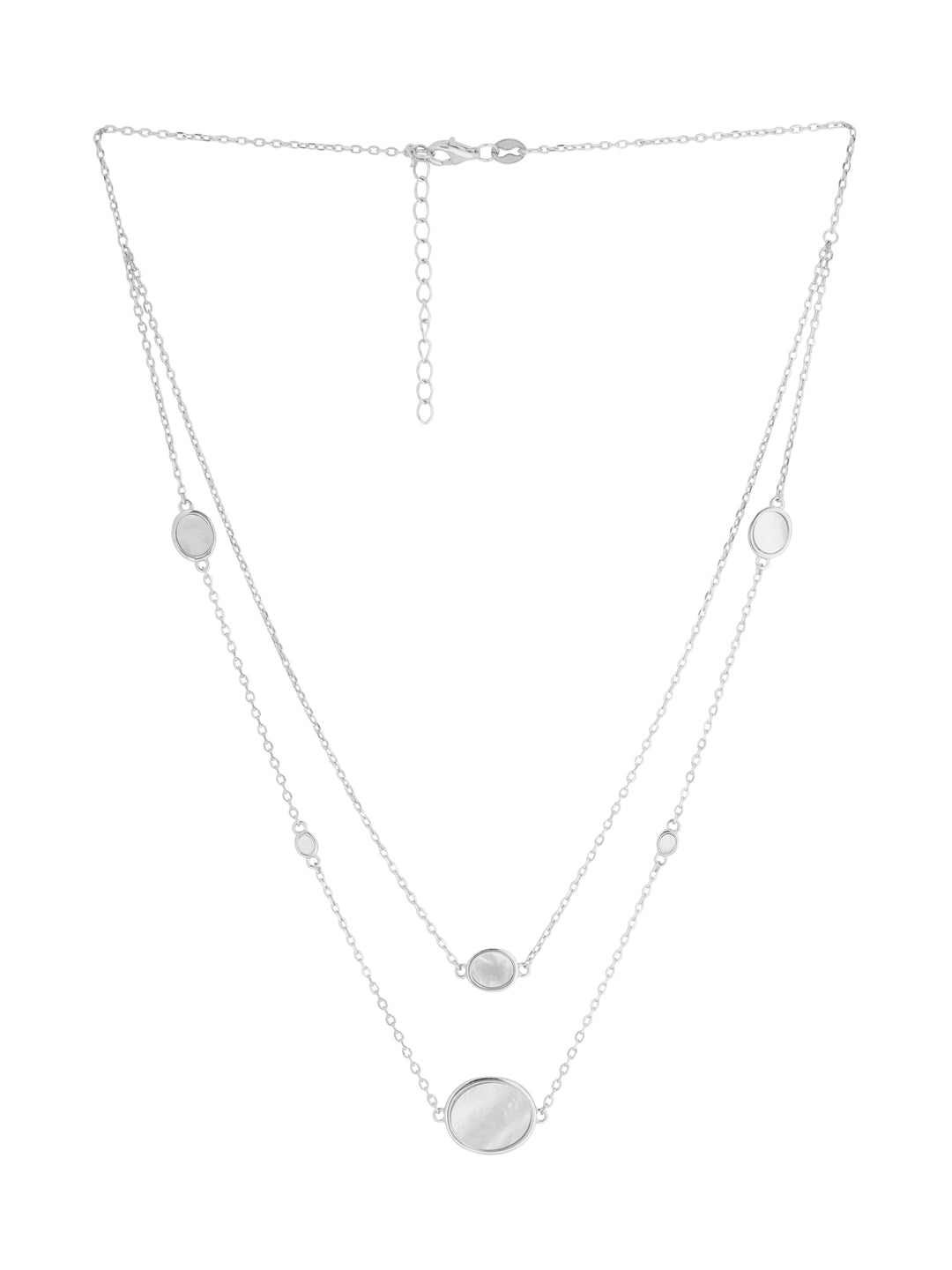 Oval Mother of Pearl Layered Necklace