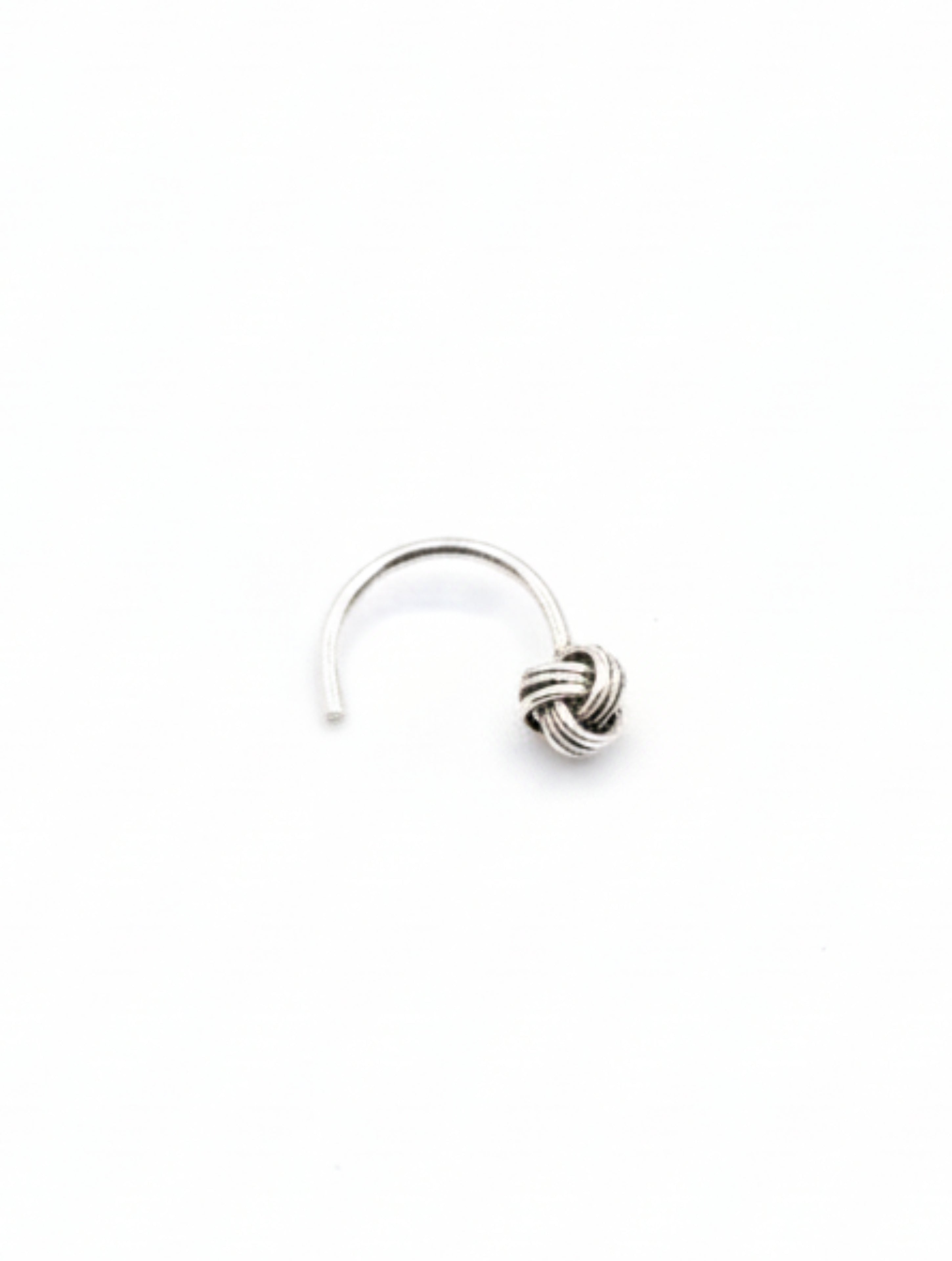 925 Sterling Silver Handcrafted Love Knot Nose Pin