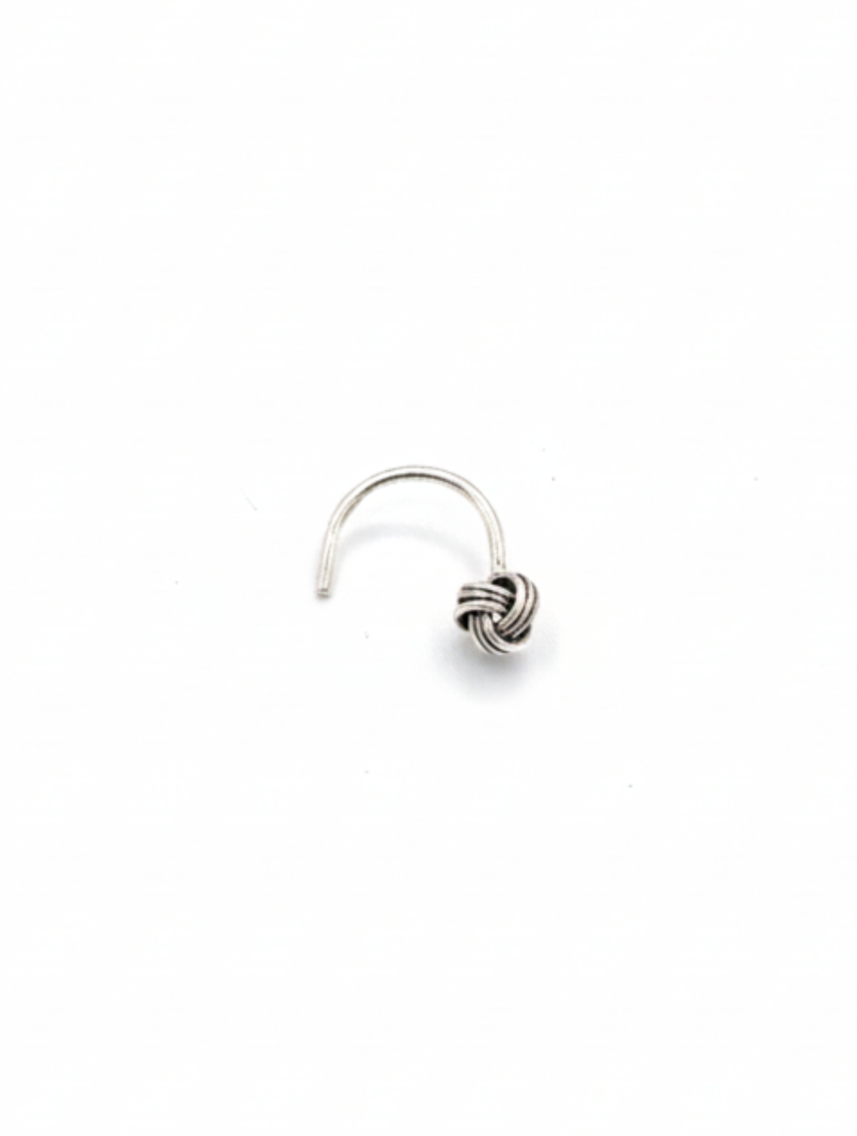 925 Sterling Silver Handcrafted Love Knot Nose Pin