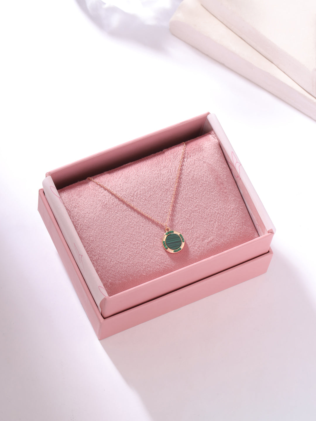 Green Malachite Halo Pendant