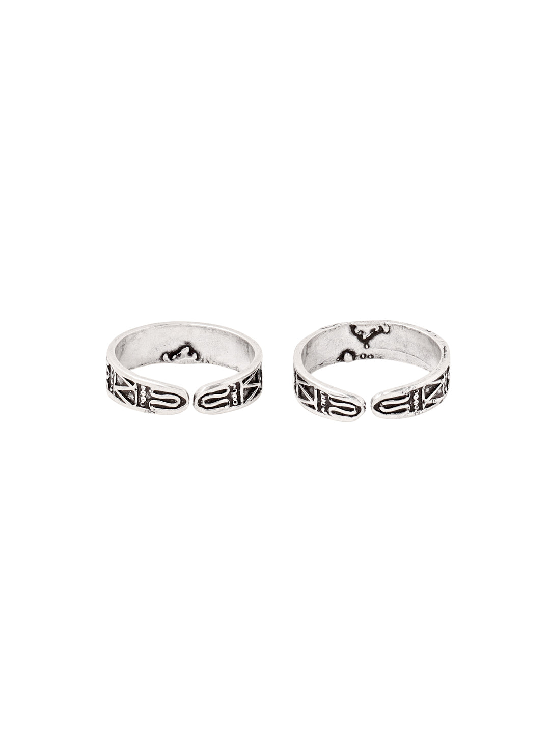 Abstract Oxidized Toe Ring