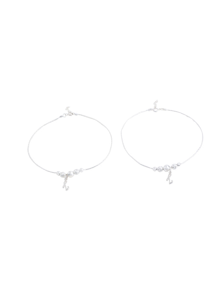 Dazzling Moon Glow Anklet in Sterling Anklets - Kicky & Perky