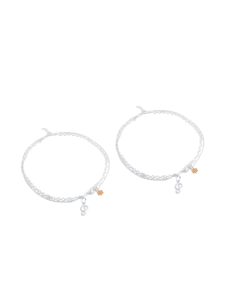 Personalized Garden of Love Anklet in Sterling Silver - Kicky & Perky