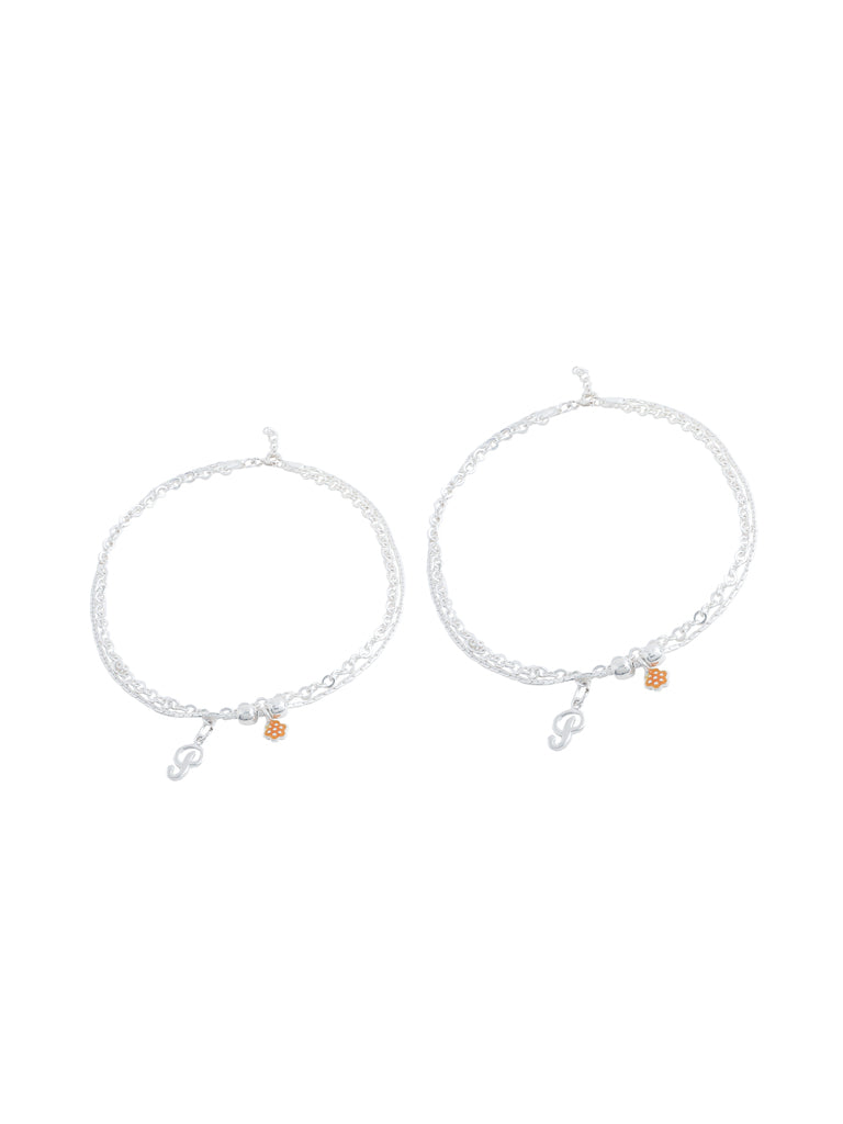 Personalized Garden of Love Anklet in Sterling Silver - Kicky & Perky
