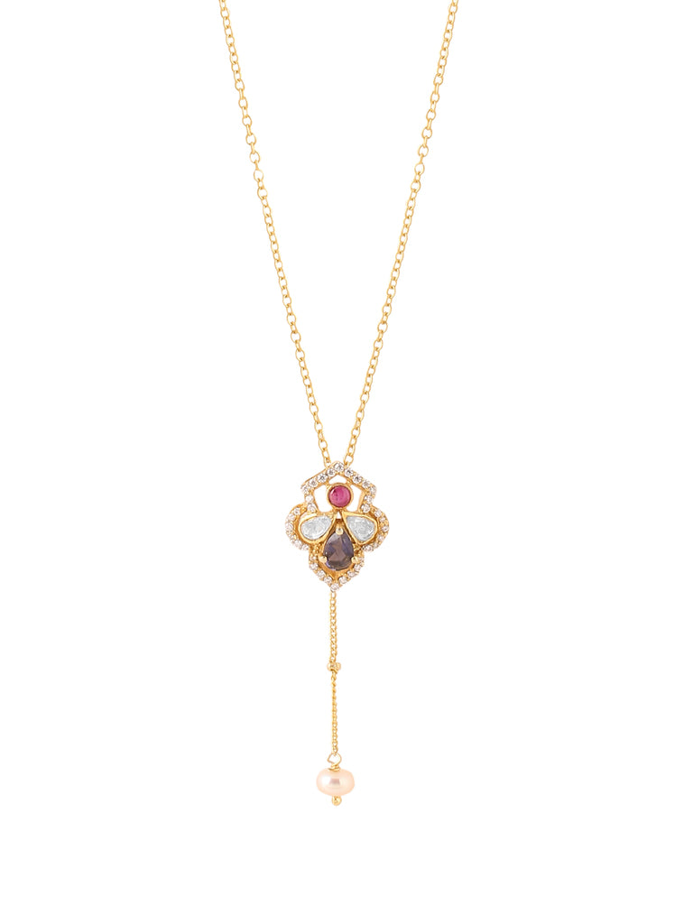 Floral Mughal-Inspired Wedding Pendant - Kicky & Perky
