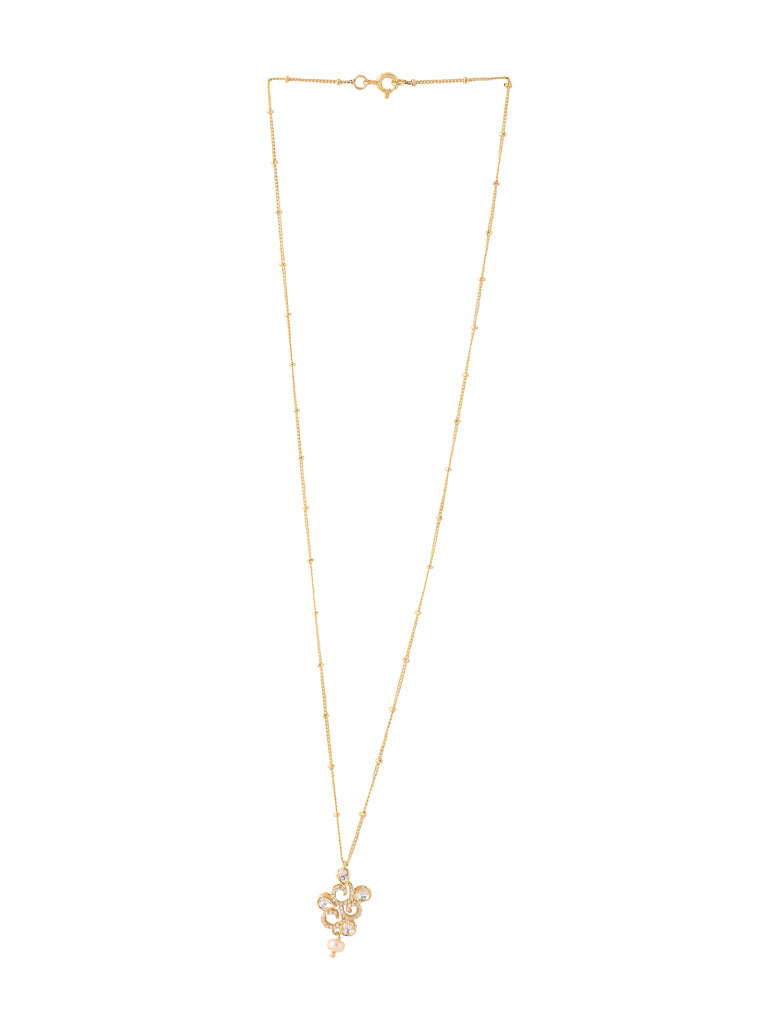 Classic Mughal-Inspired Gold Pendant - Kicky & Perky