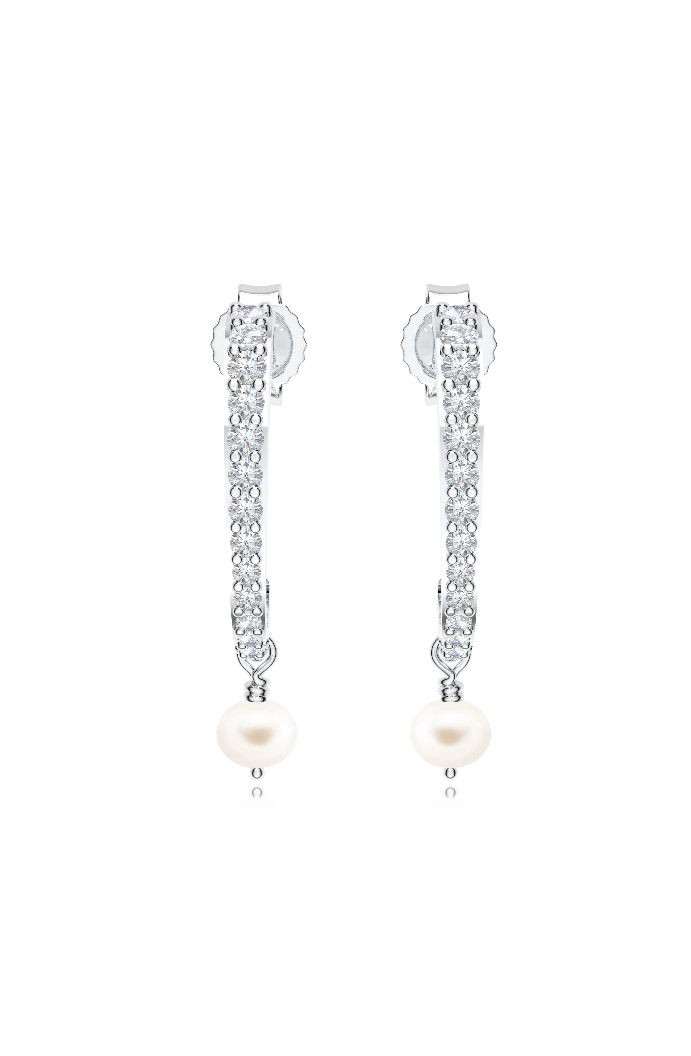 Moissanite Earrings in 925 Sterling Silver For Women
