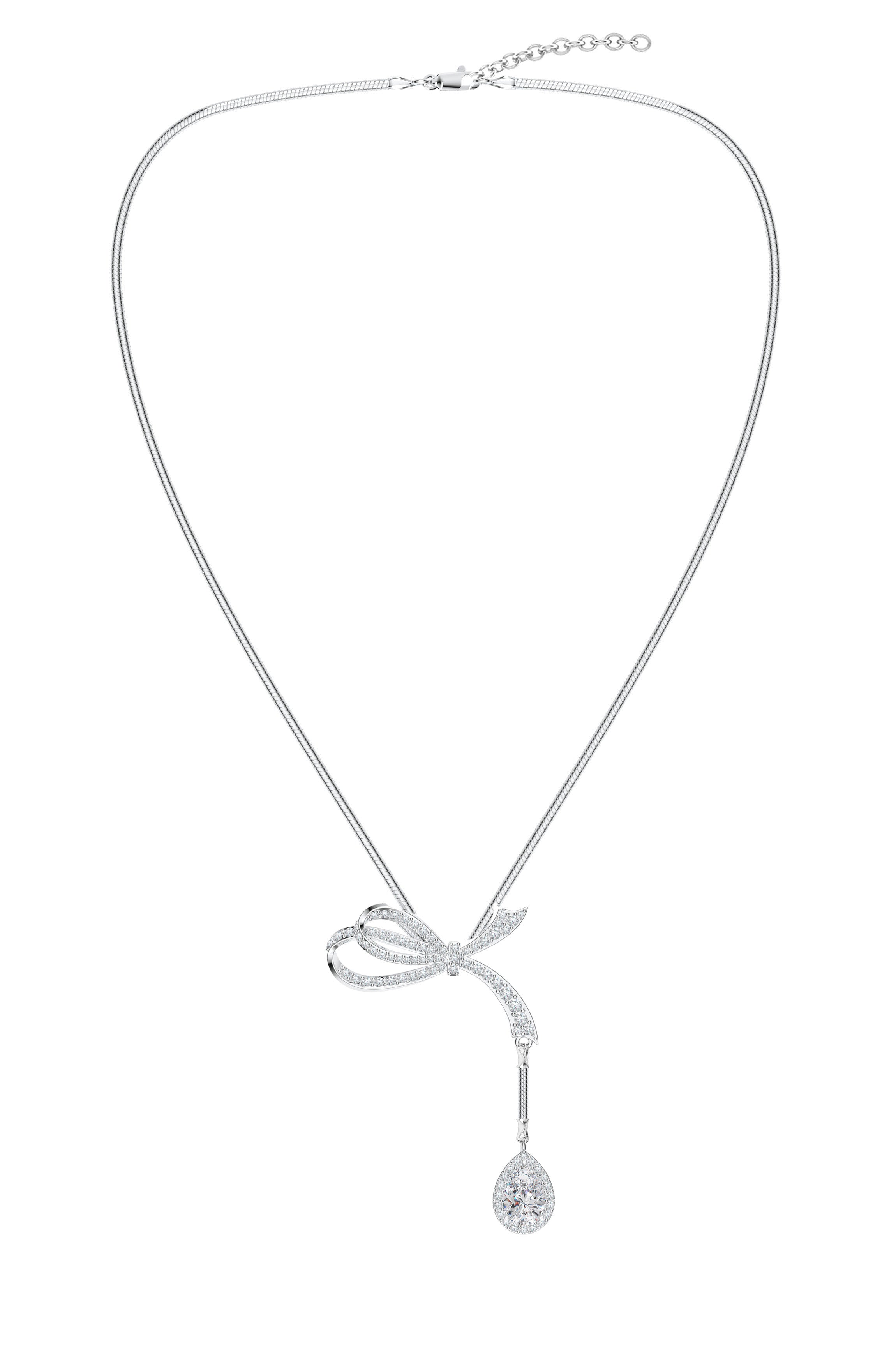 925 Sterling Silver Moissanite Necklace Set For Women