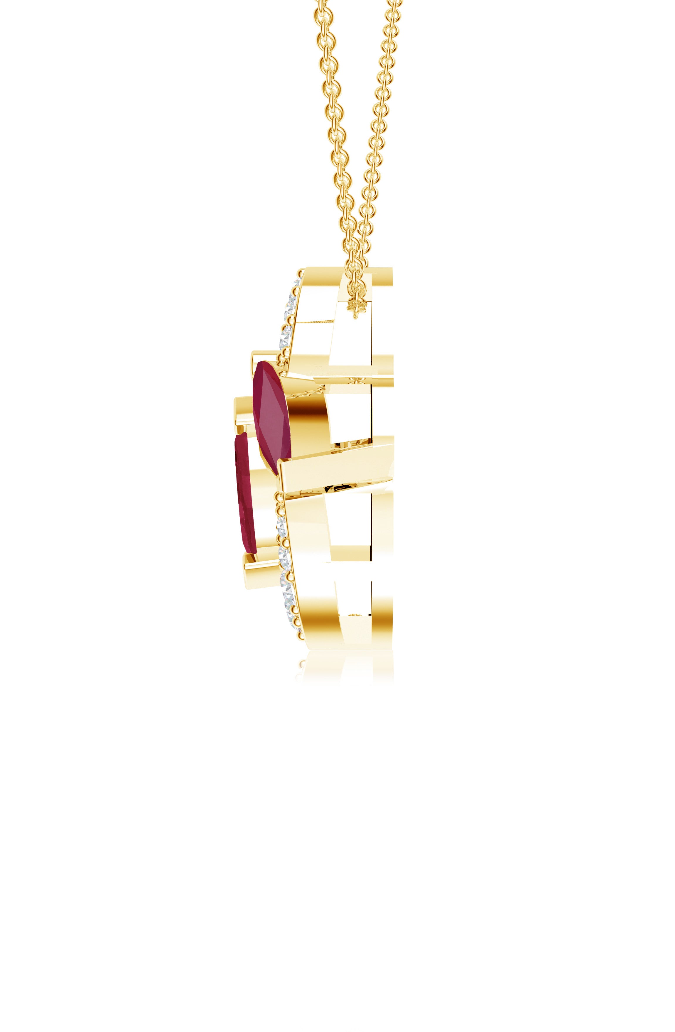Ruby Classic Elegance 925 Sterling Silver Pendant For Women