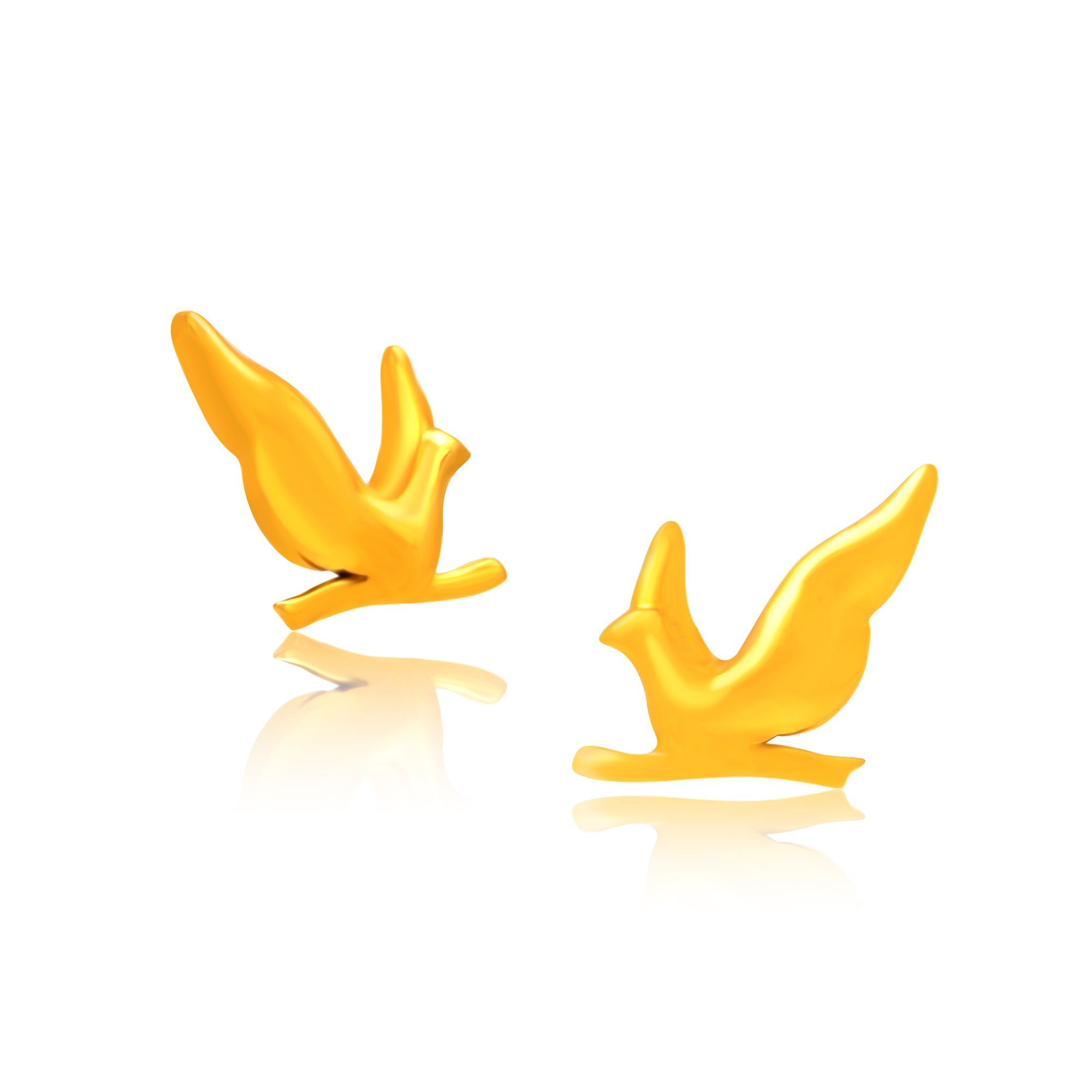 24K Gold-Plated Leaf Earrings - Kicky & Perky