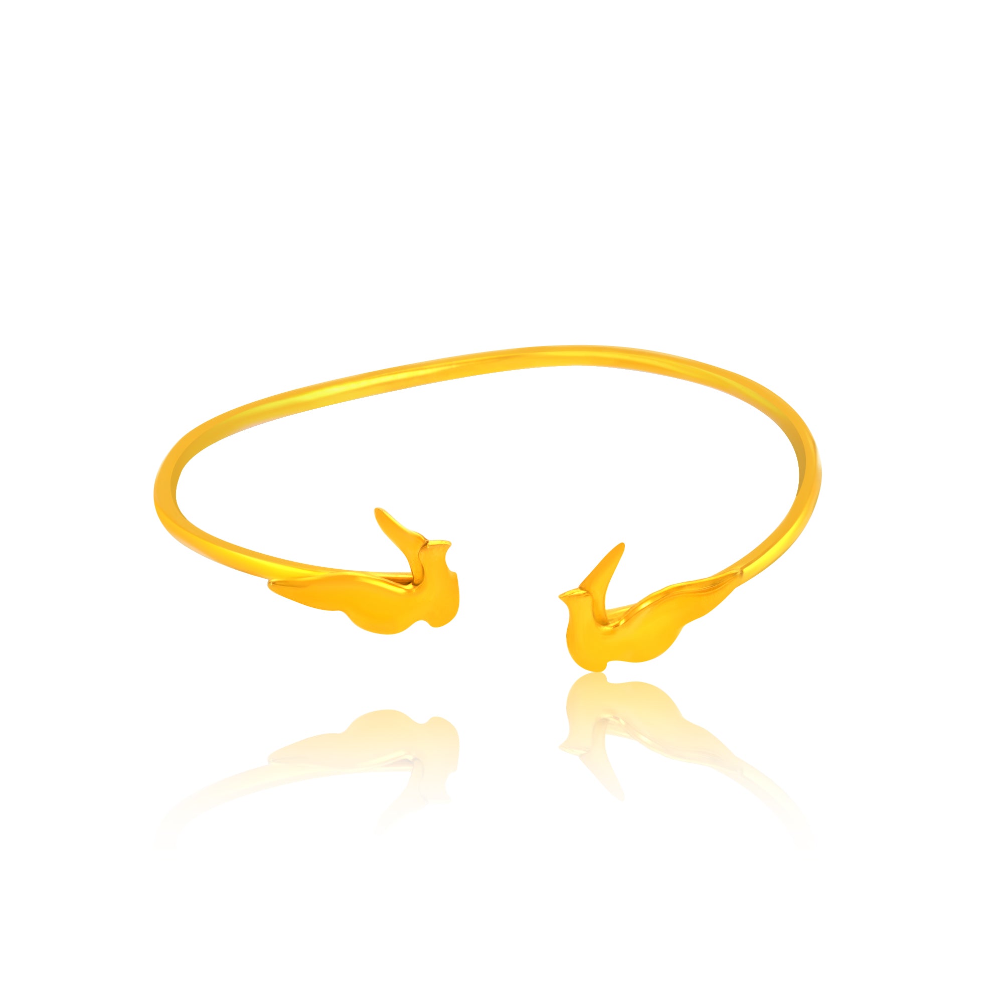 24K Gold-Plated Nature-Themed Bracelet - Kicky & Perky