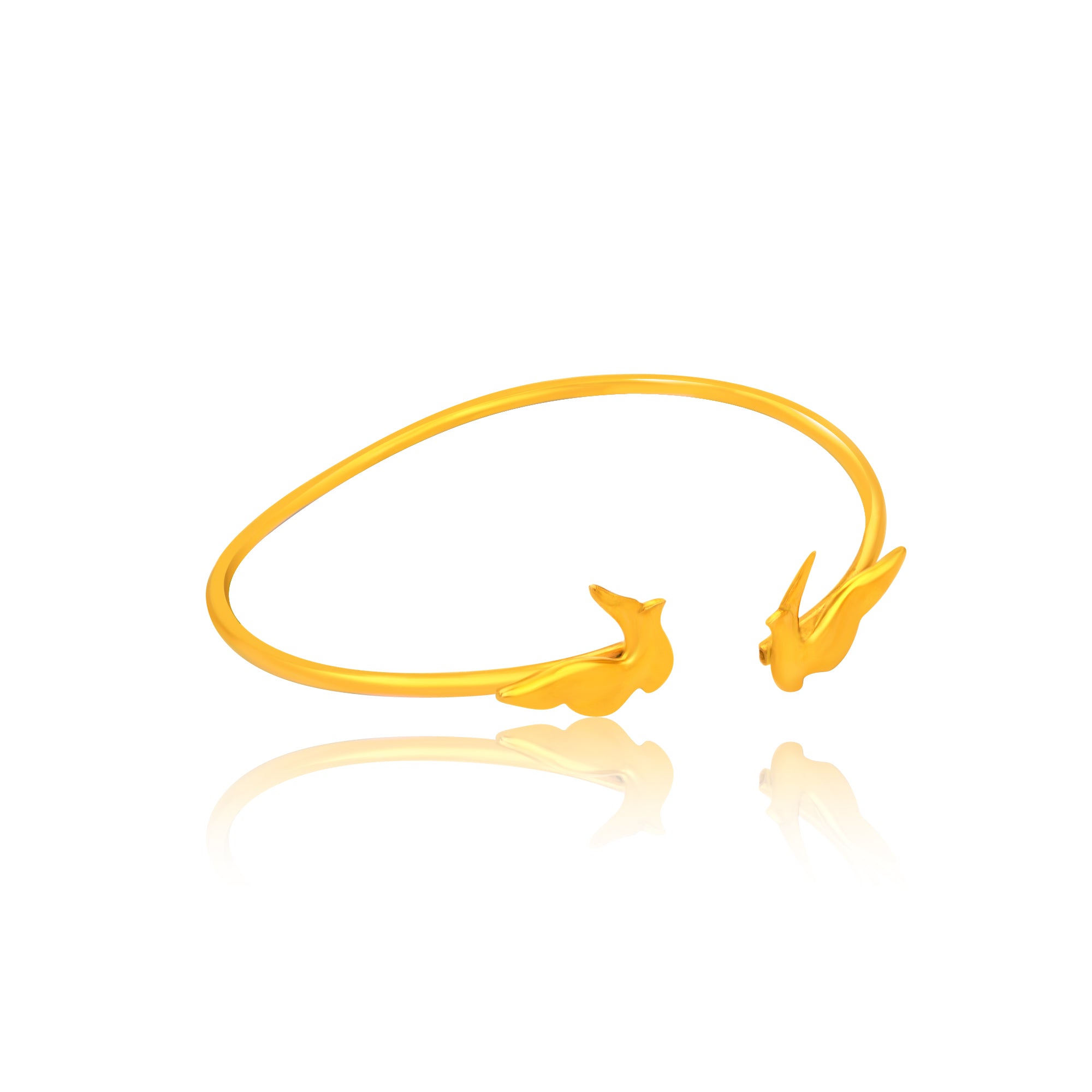 24K Gold-Plated Nature-Themed Bracelet - Kicky & Perky