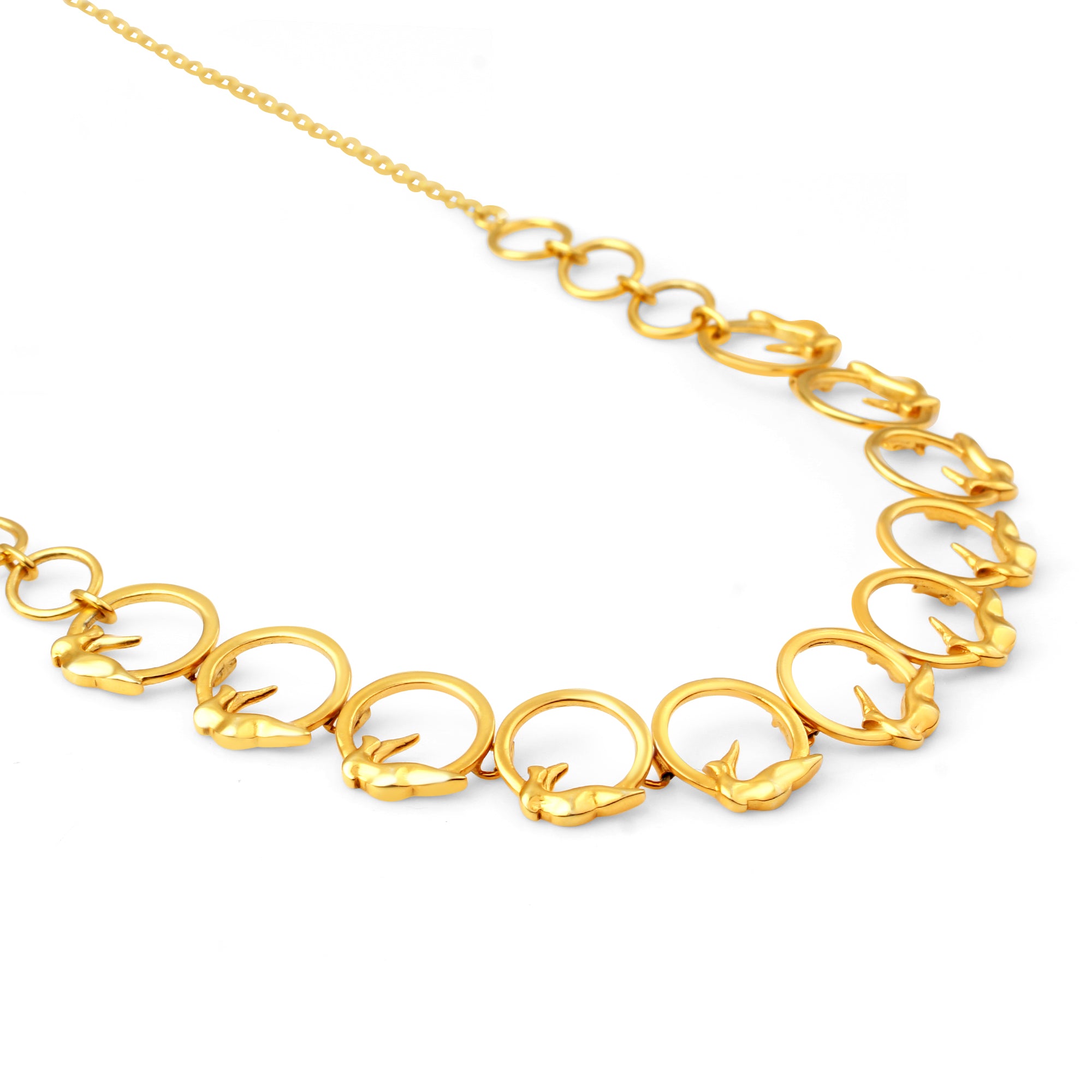 24K Gold-Plated Bird Pendant Necklace - Kicky & Perky