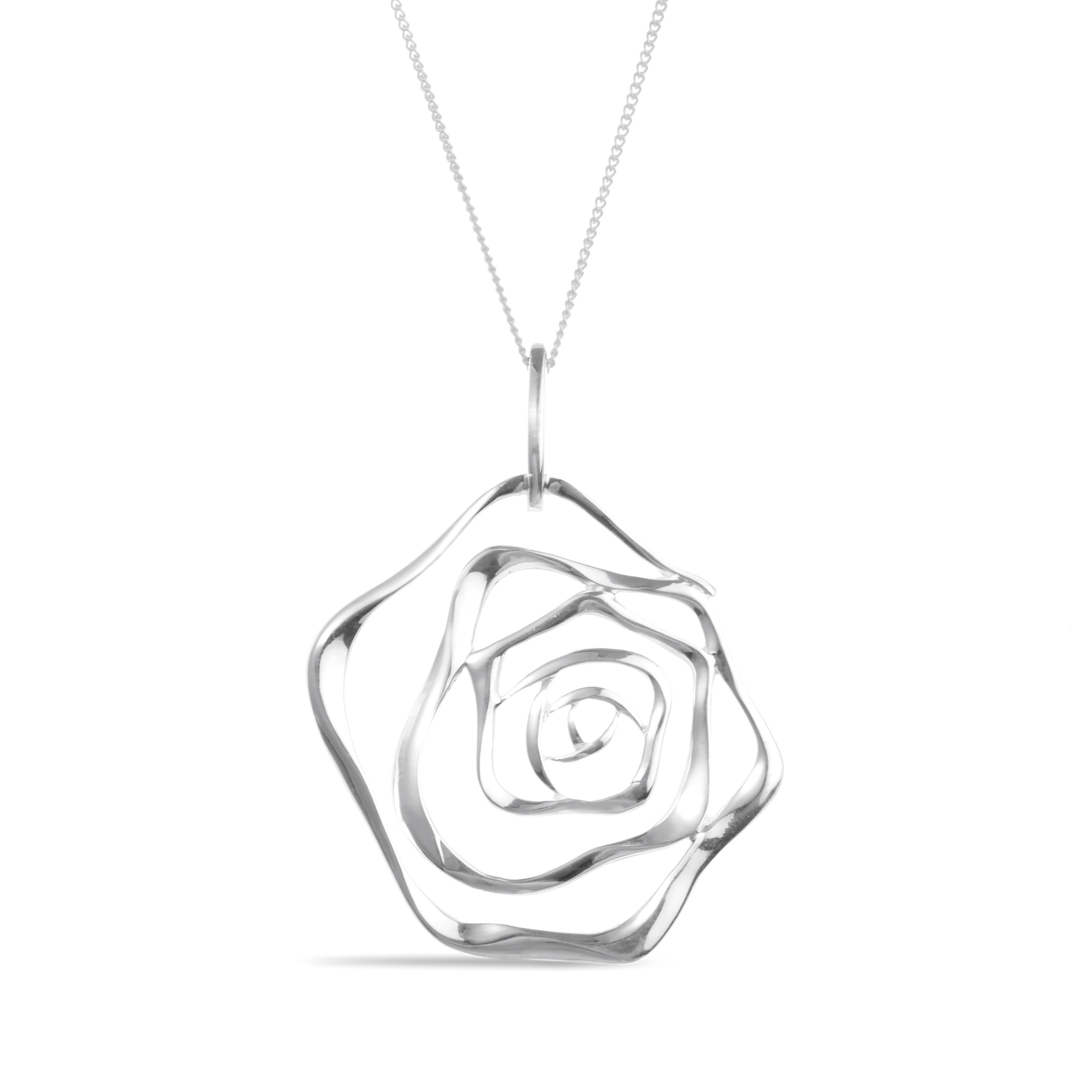 Silver Rose Pendent - Kicky & Perky