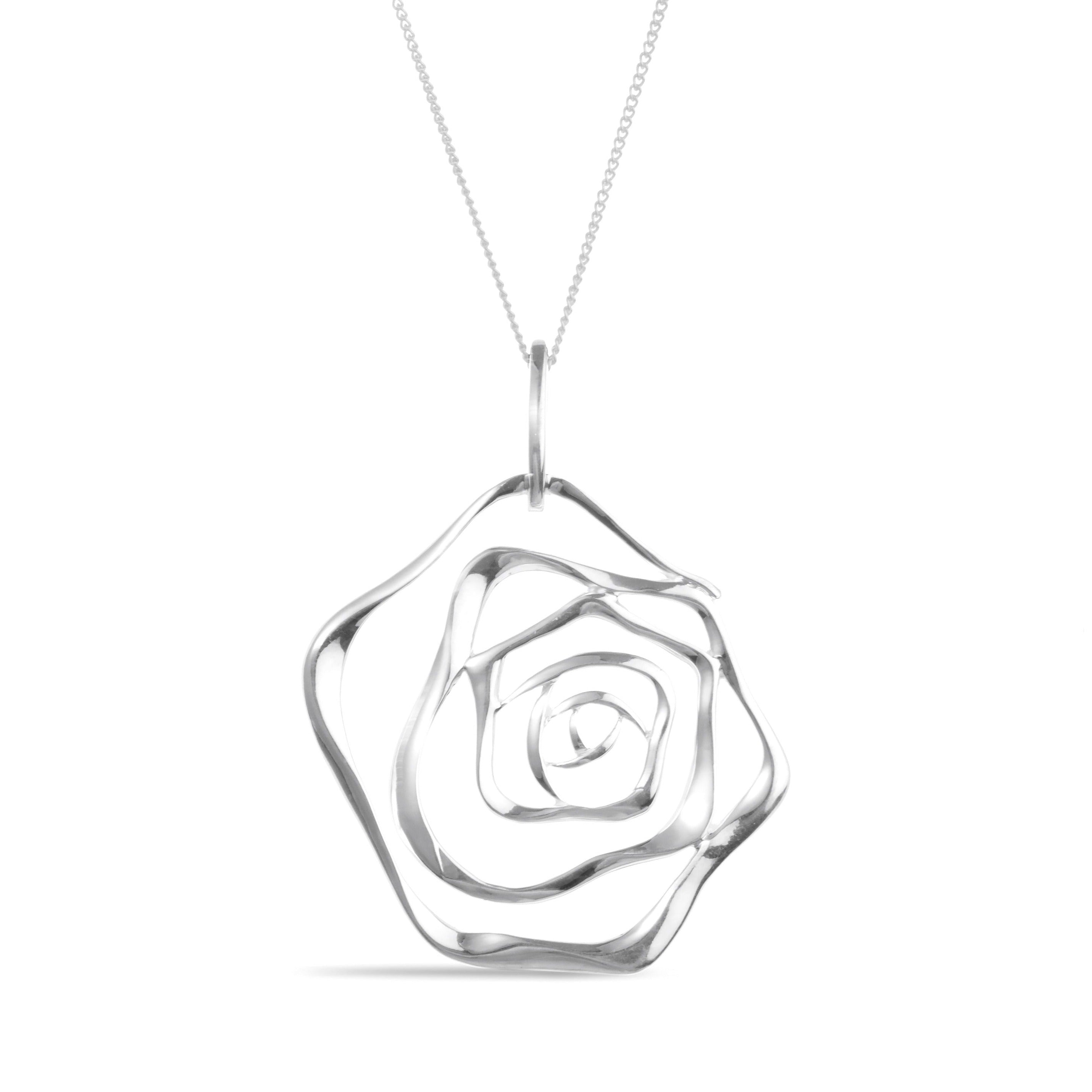 Silver Rose Pendent - Kicky & Perky