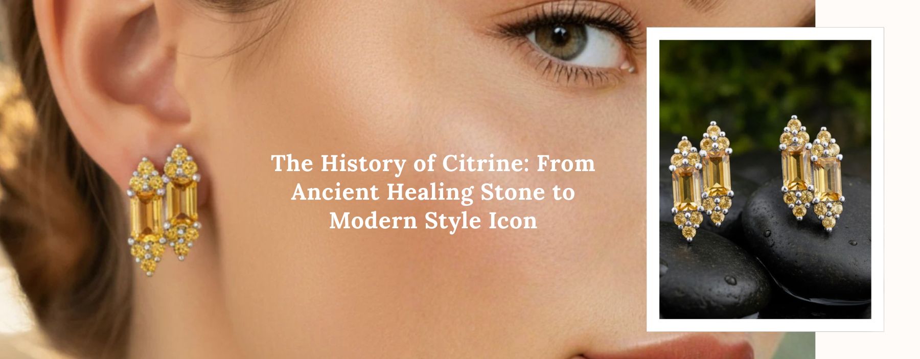 Citrine gemstone symbolizing ancient healing and modern elegance.