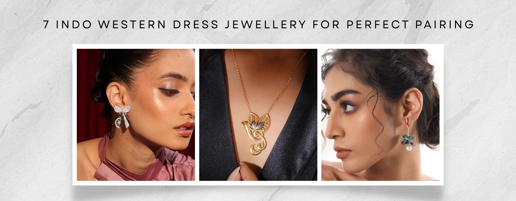 Indo western dress jewellery styling featuring silver and ethnic accessories paired with modern outfits for festive and party looks.