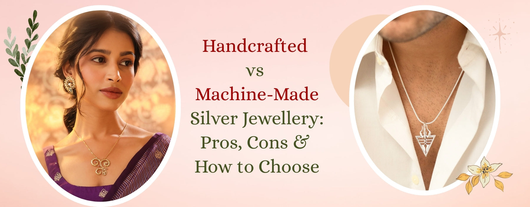 Handcrafted vs machine-made silver jewellery comparison highlighting quality, craftsmanship and buying considerations.