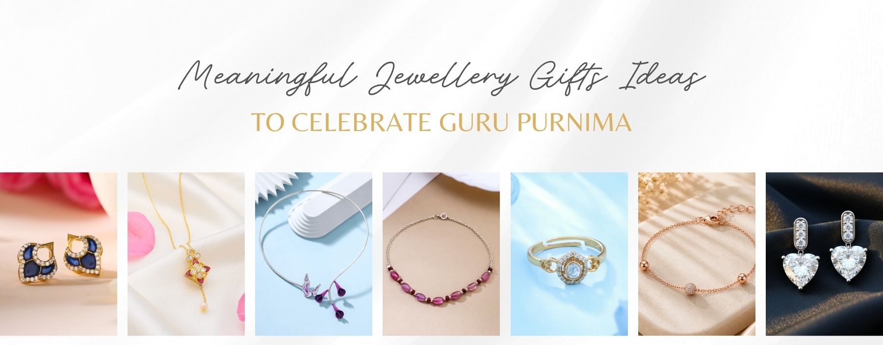 Assorted jewelry gifts including rings earrings necklaces and bracelets display.