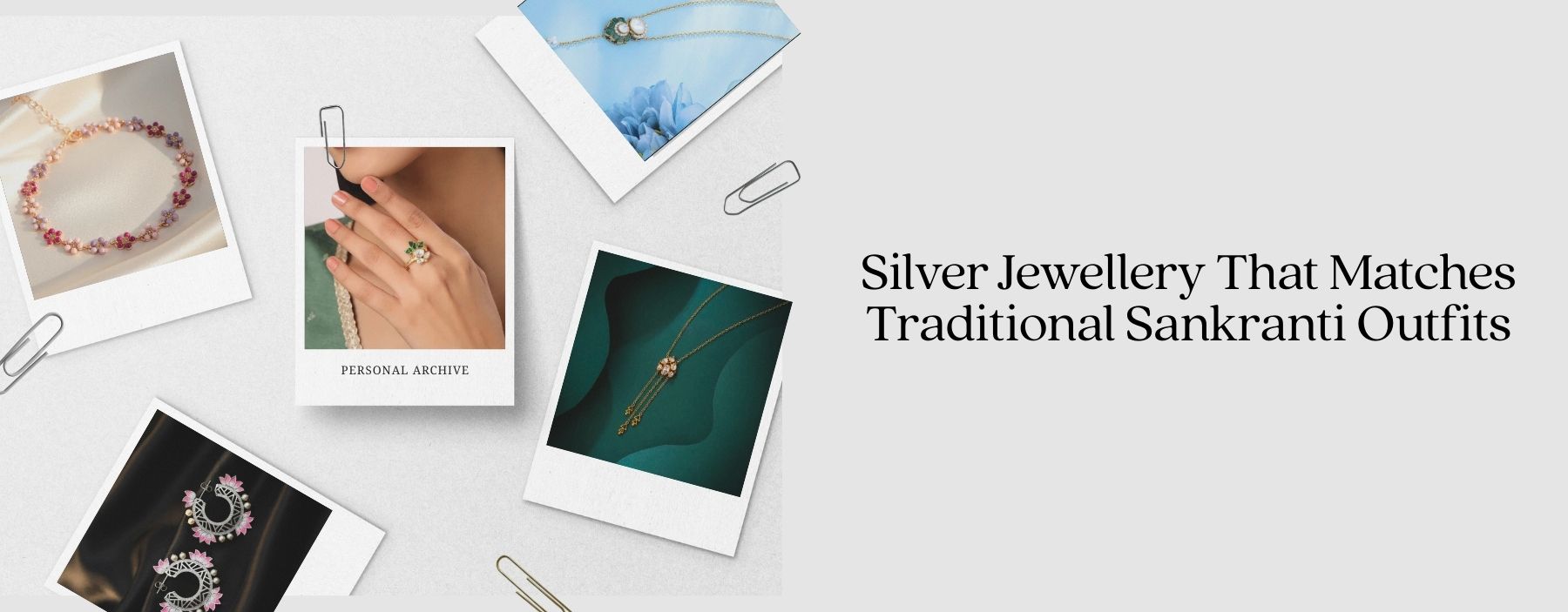 Traditional silver jewellery styled with ethnic Sankranti outfits for festive celebrations.