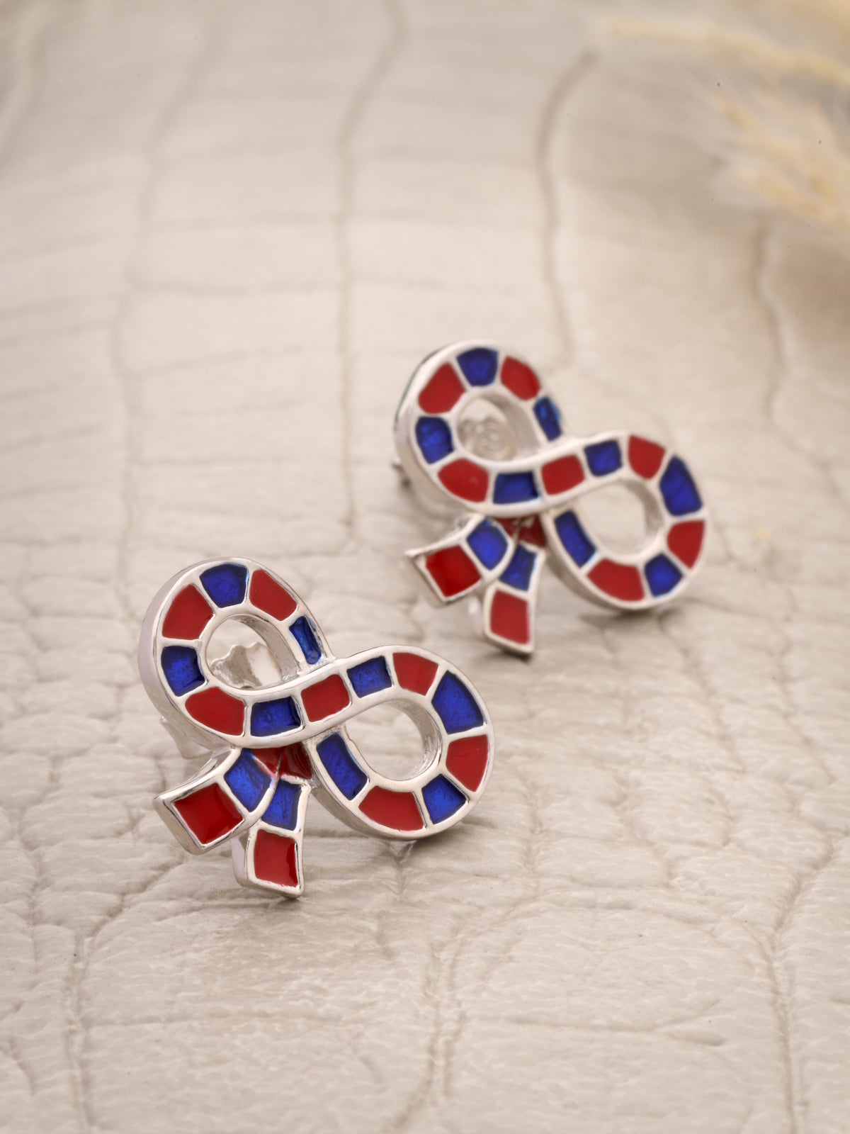 Minimalist Stud Earrings in 925 Sterling Silver with Rhodium Plating