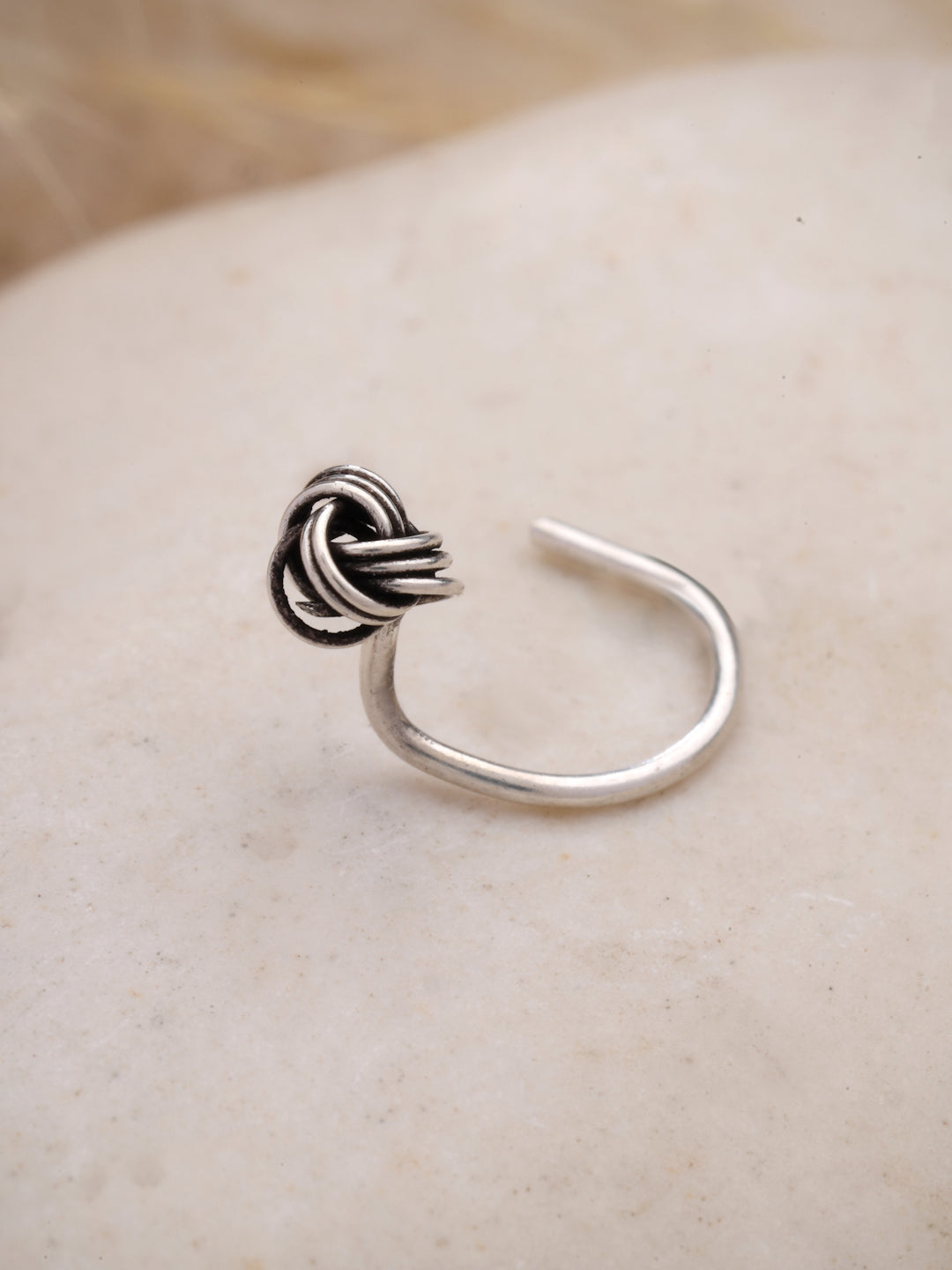 925 Sterling Silver Handcrafted Love Knot Nose Pin