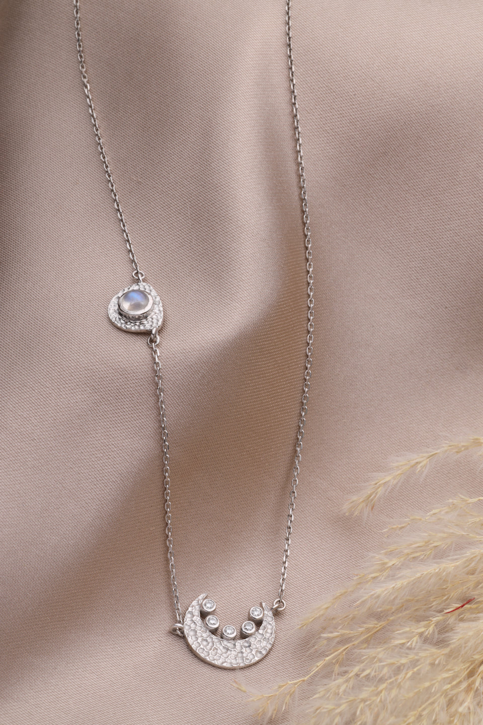 Textured Moon-Stone Pendant