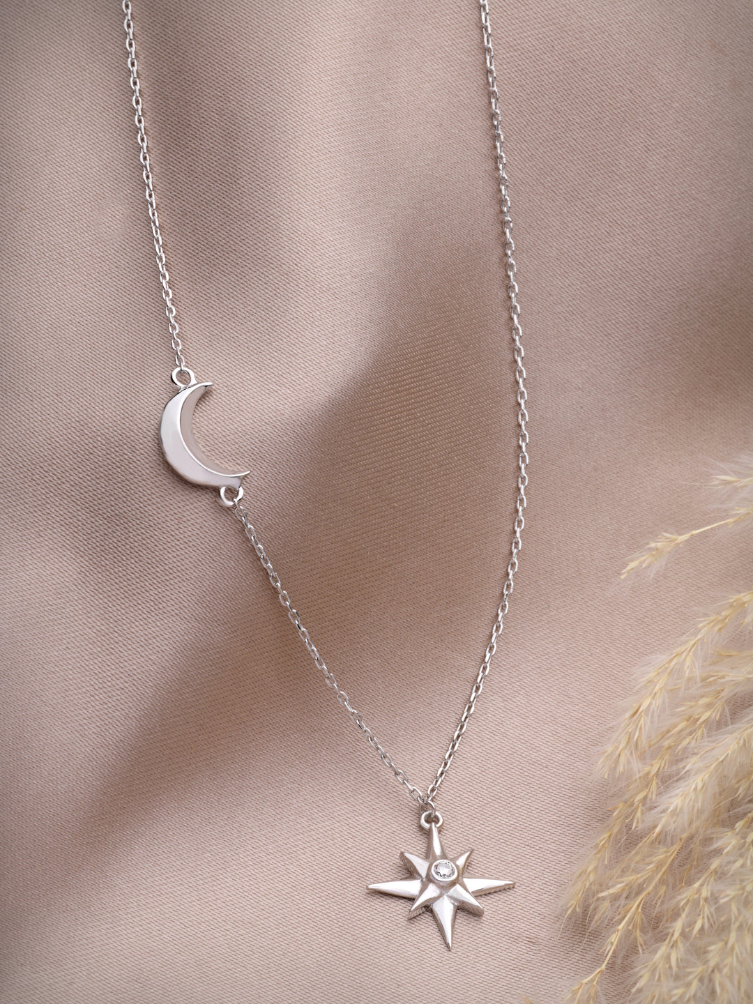 Layered Stone Moissanite Pendant
