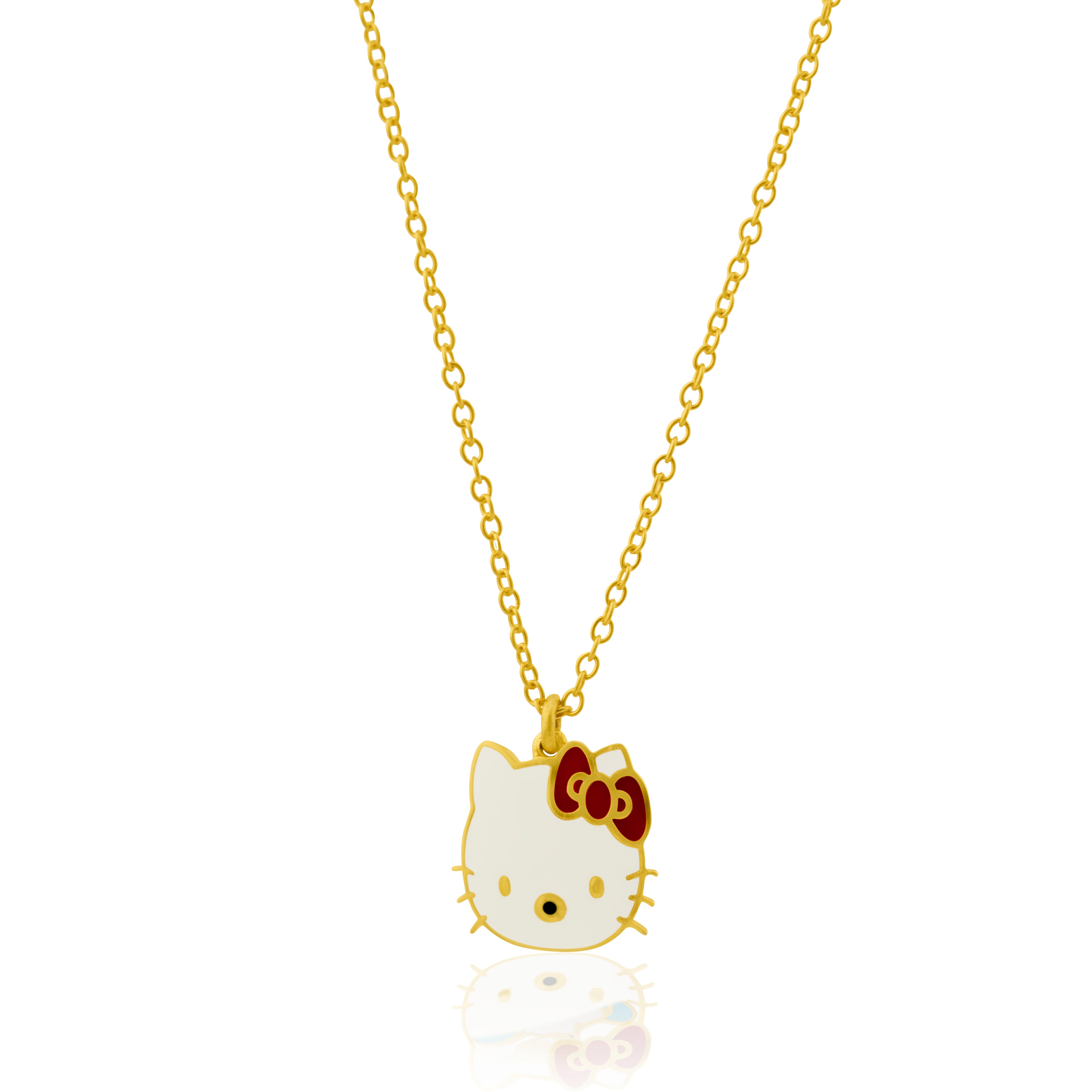 The Kitty Couture Necklace: A Stylish Enamel Pendant and Chain