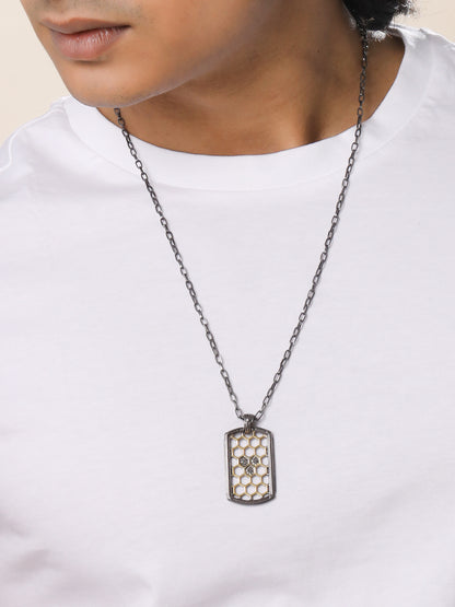 Luminary's Cipher gold pendant with chain