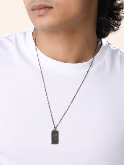 Sentinel's Crest black pendant with chain