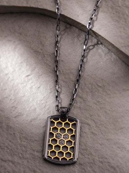 Luminary's Cipher gold pendant with chain