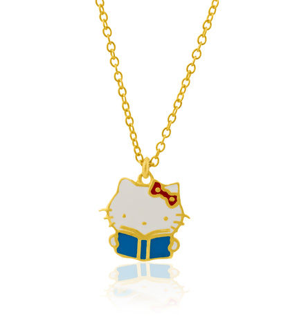 Whisker Wonderland: Enamel Kitty Pendant and Chain Set