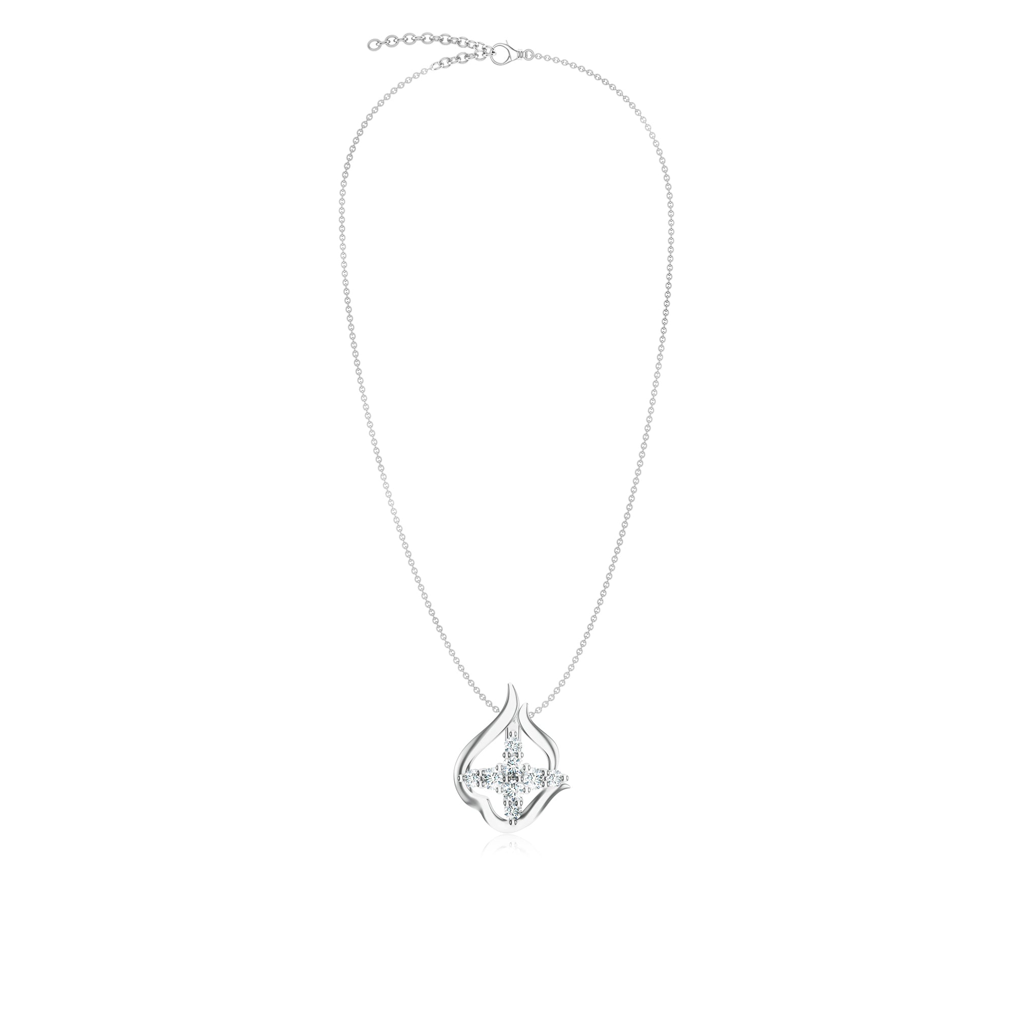 Pietra Collection Abstract Geometric Moissanite Pendant