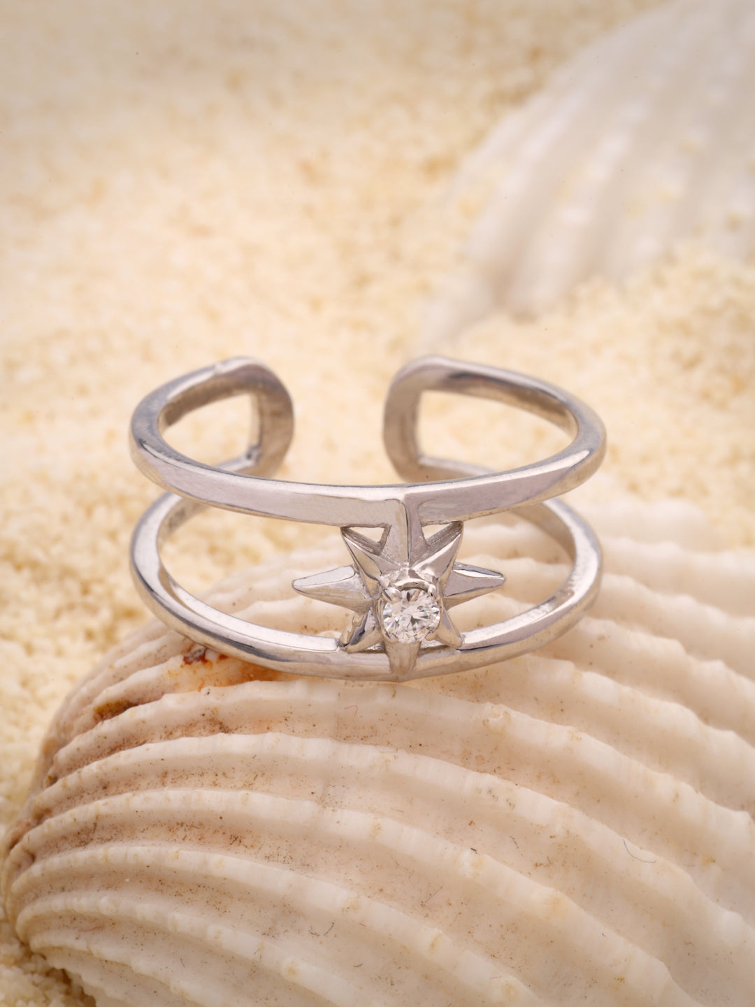 Bare Star Open Ring